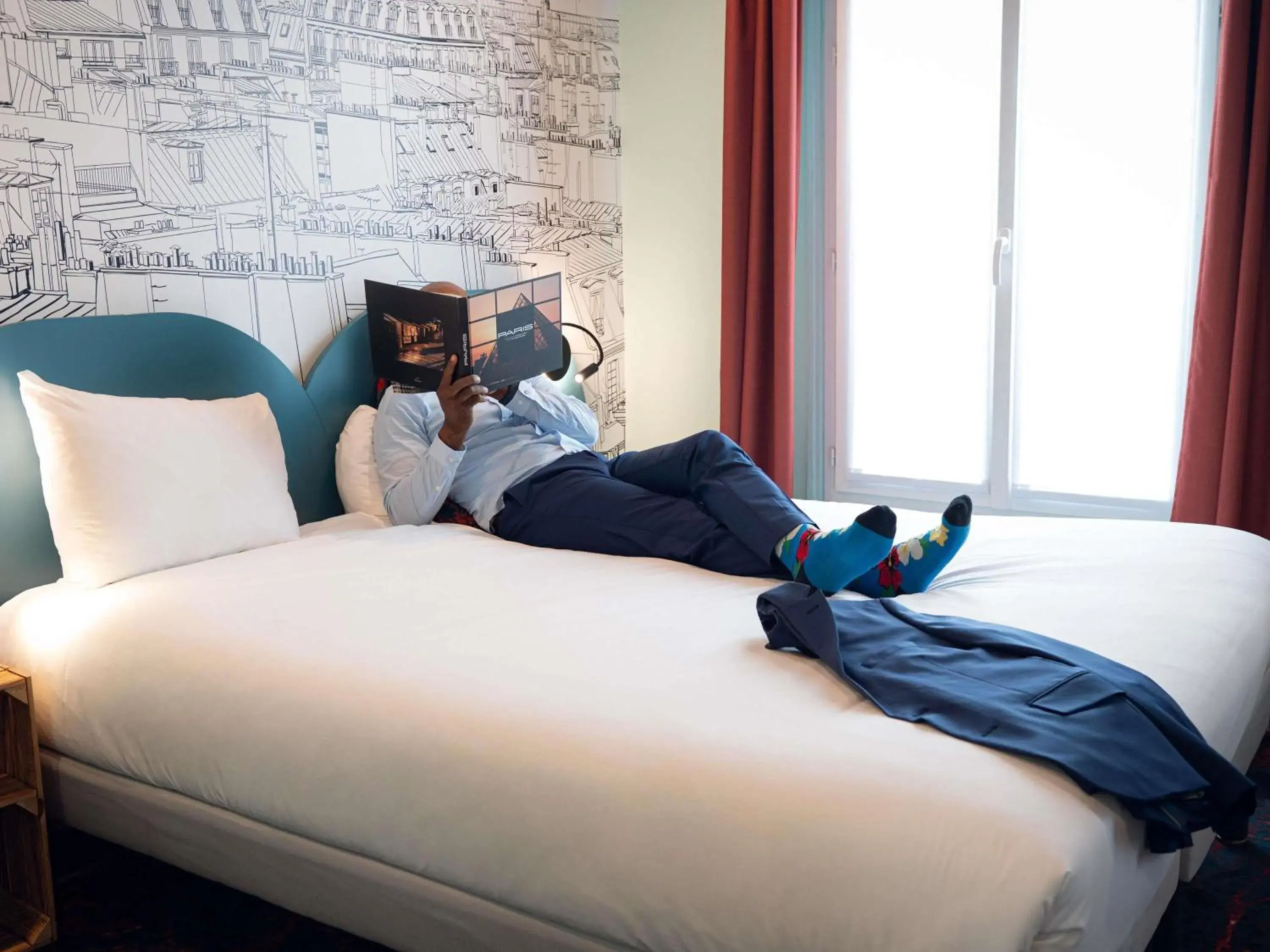 Bedroom, Bed in Ibis Styles Paris Batignolles Bedroom, Bed in Ibis Styles Paris Batignolles