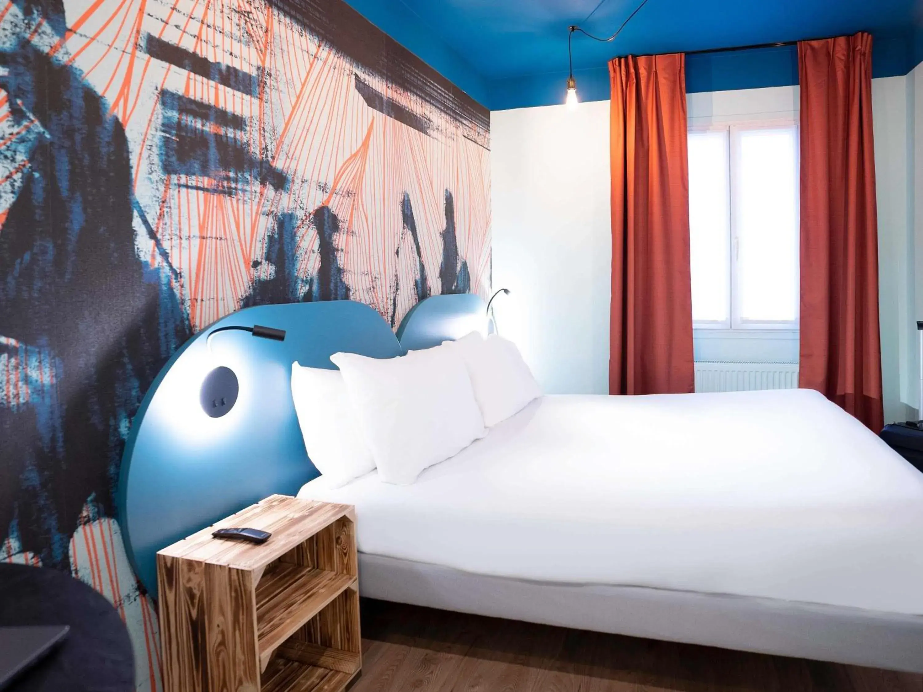 Bedroom, Bed in Ibis Styles Paris Batignolles Bedroom, Bed in Ibis Styles Paris Batignolles
