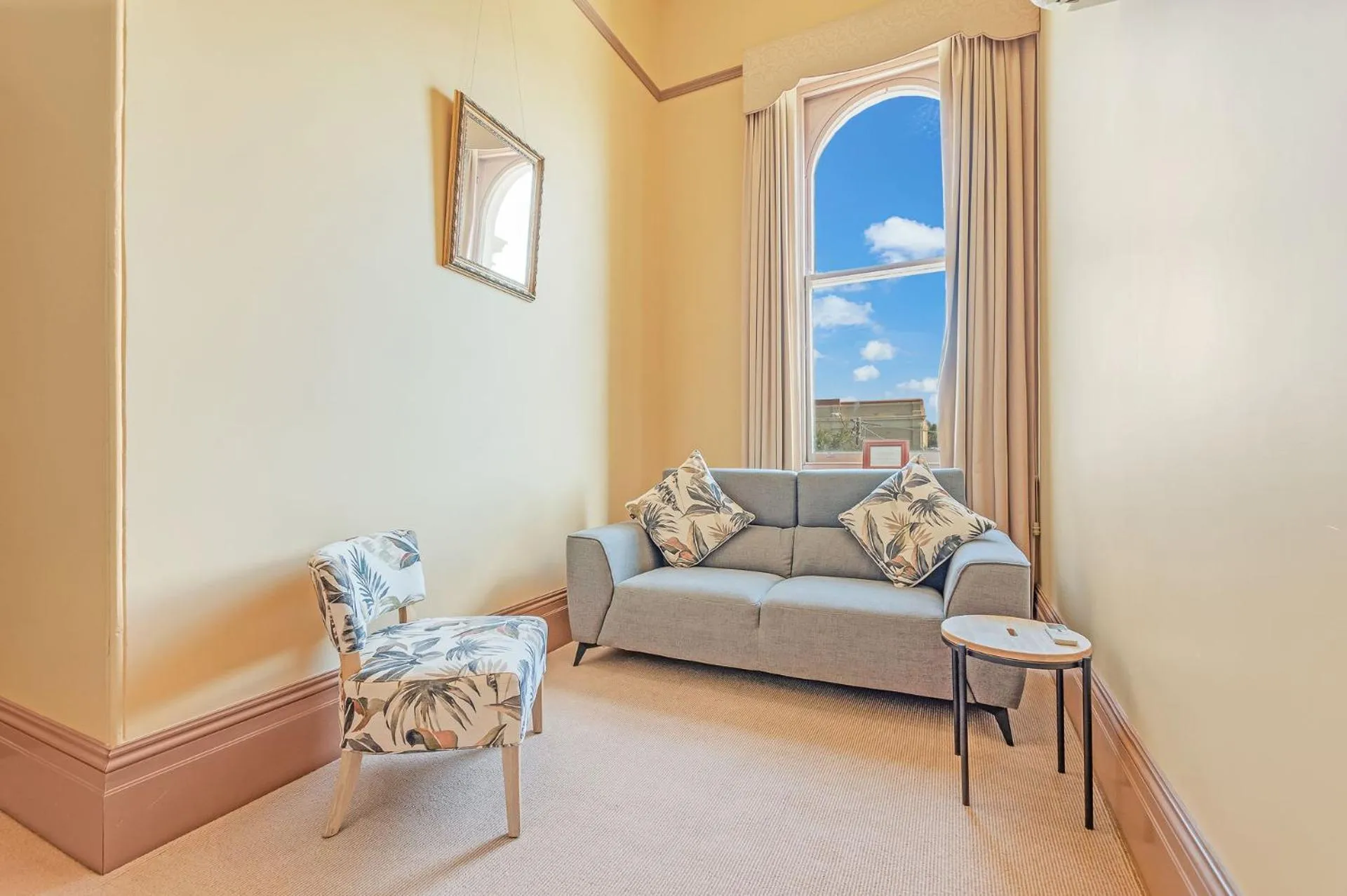 Seating area in Clocktower Suites