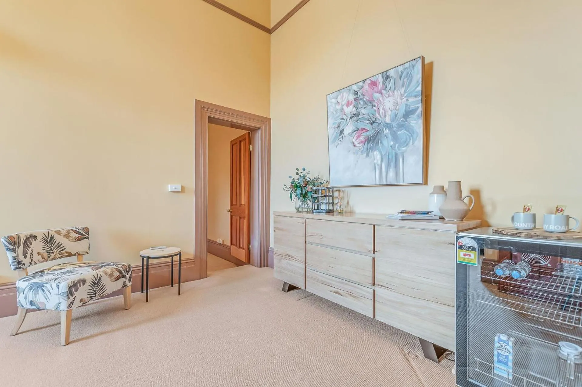 Seating area in Clocktower Suites