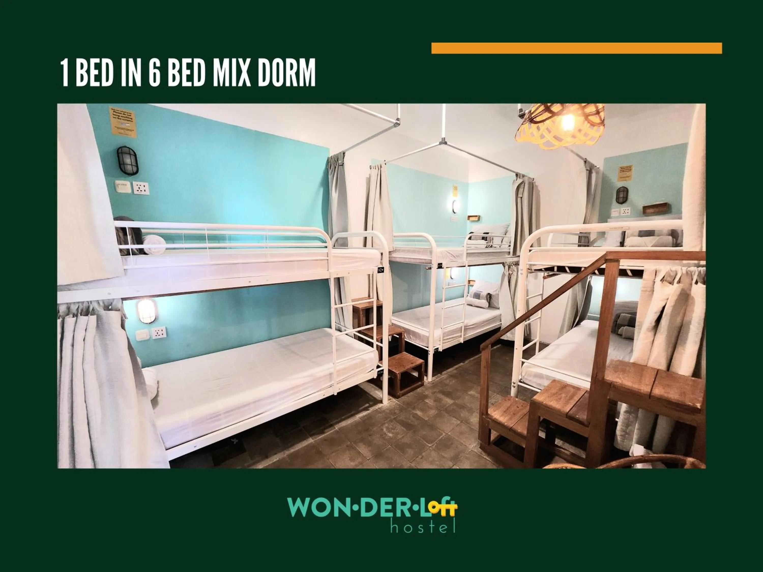 Bed in Wonderloft Hostel Jogja