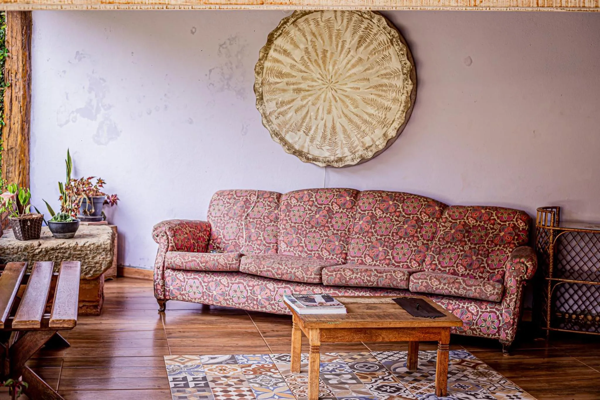 Seating area in Casa de Violeta Pousada