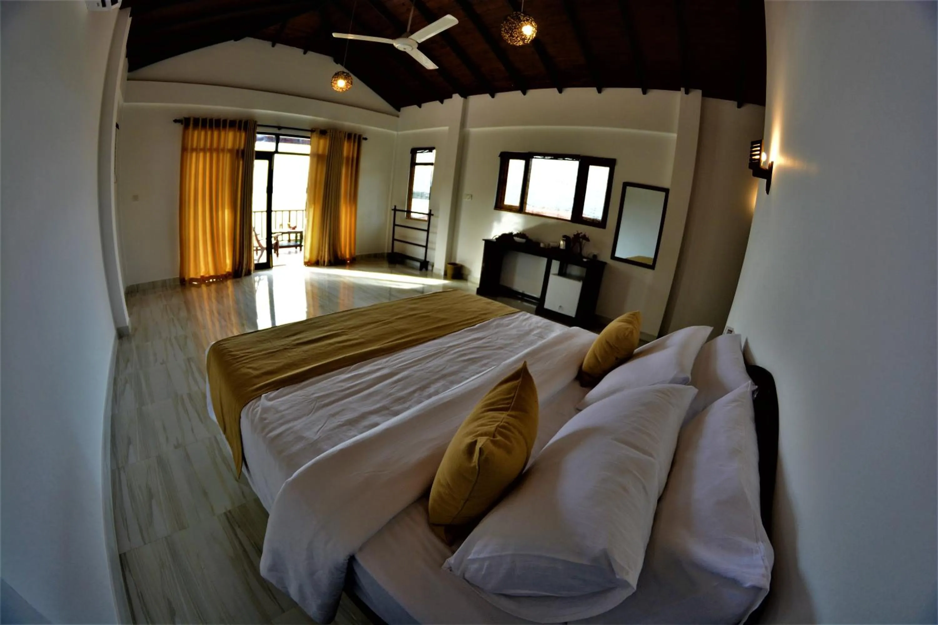 Bed in Ashansa Lagoon Resort