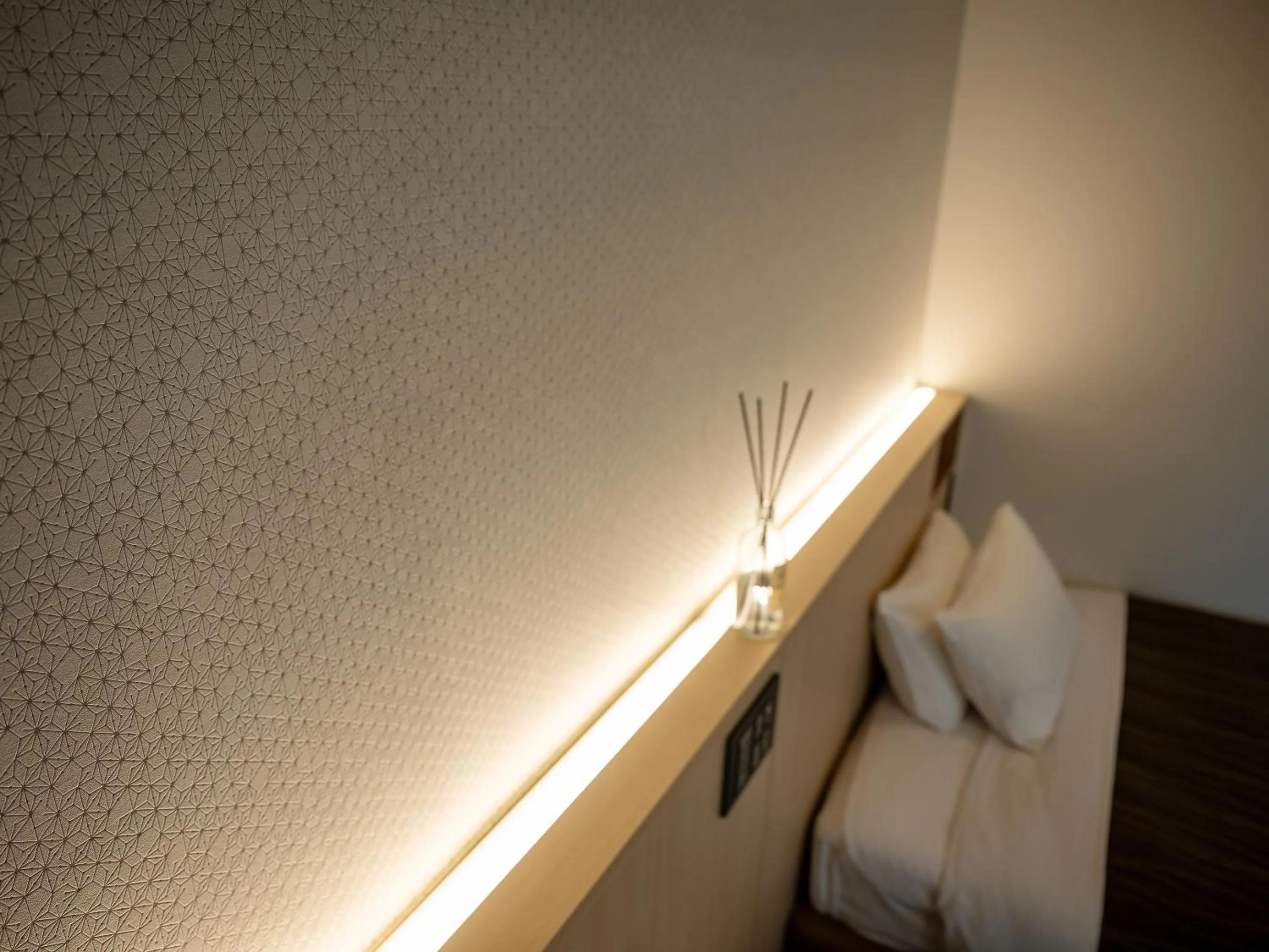 Photo of the whole room, Bed in Sendai Washington Hotel