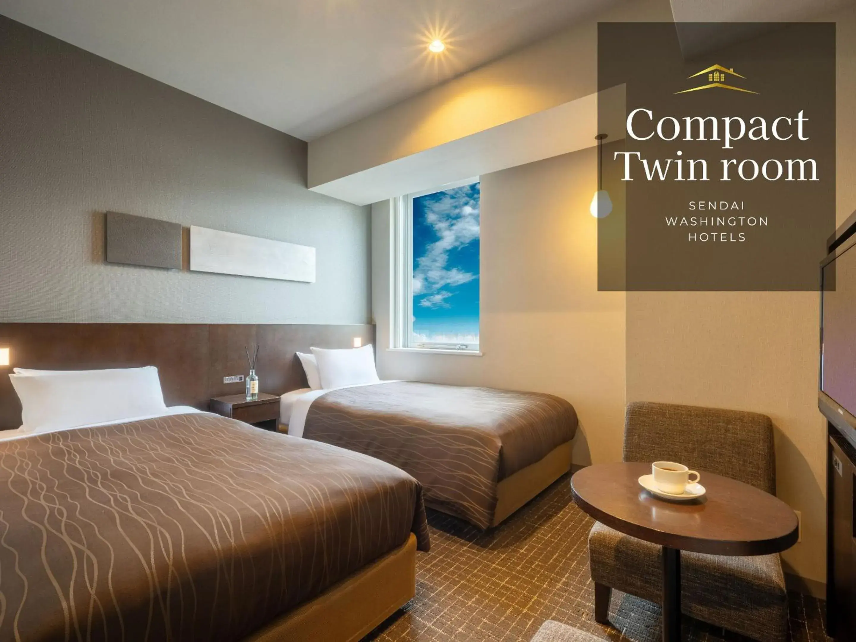 Economy Twin Room - Non-Smoking in Sendai Washington Hotel Economy Twin Room - Non-Smoking in Sendai Washington Hotel