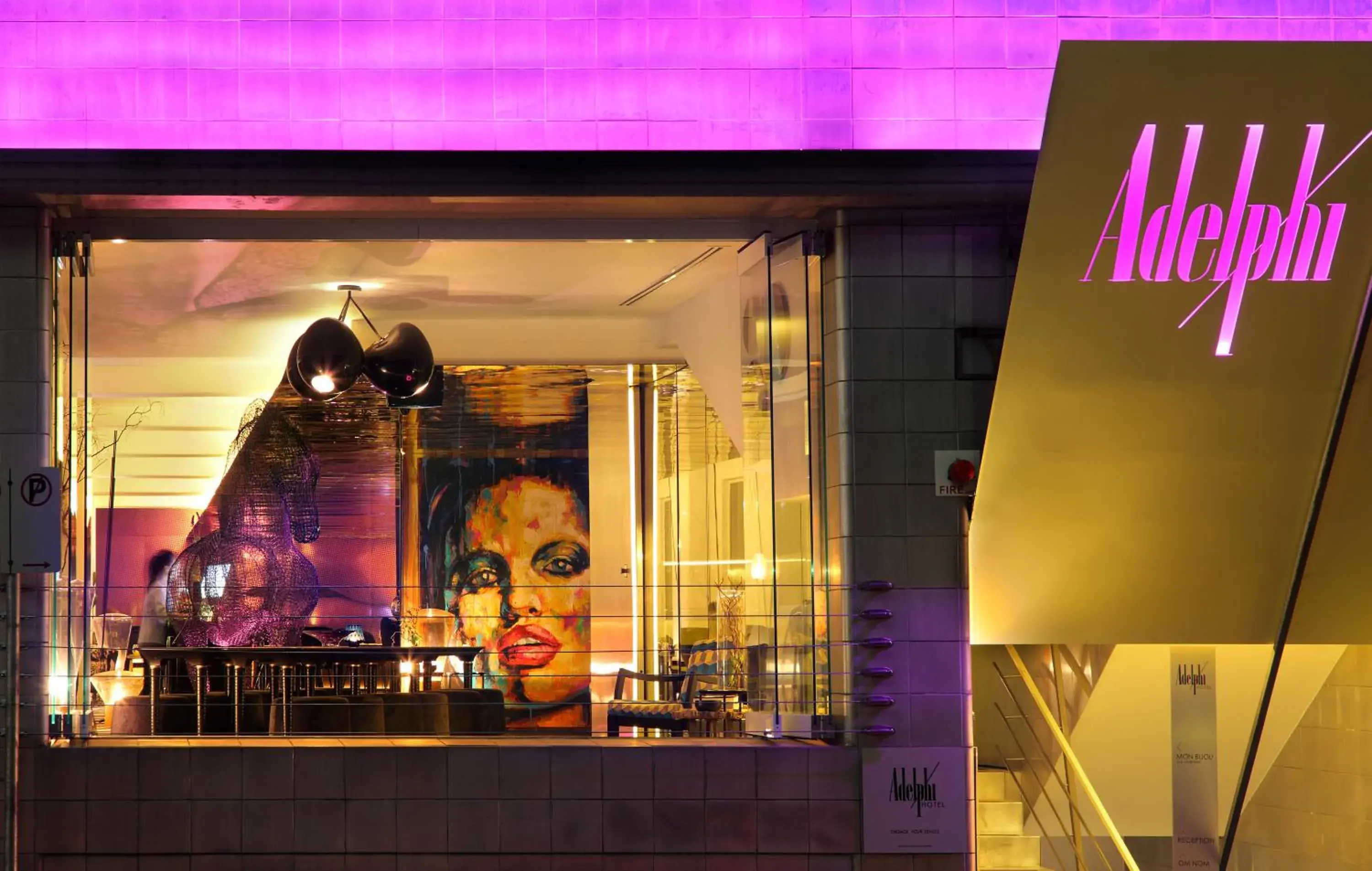 Facade/entrance in Adelphi Hotel Facade/entrance in Adelphi Hotel