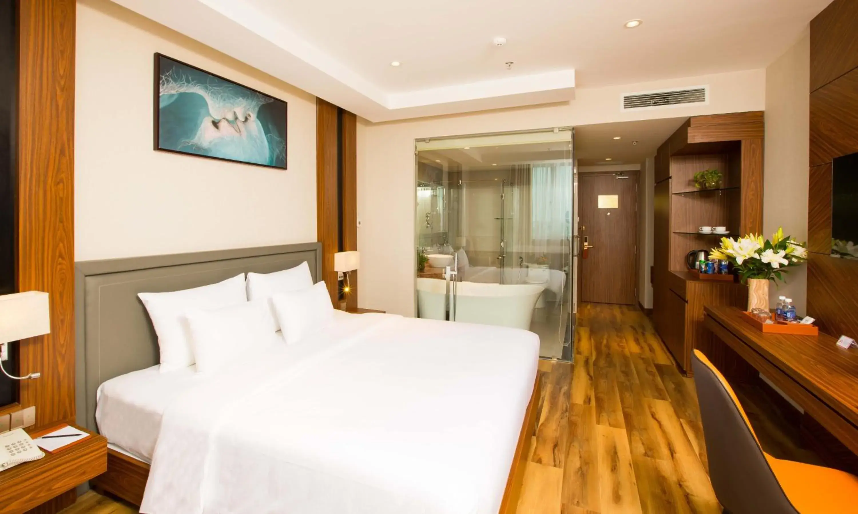 Bed in Van Phat Riverside Hotel Bed in Van Phat Riverside Hotel