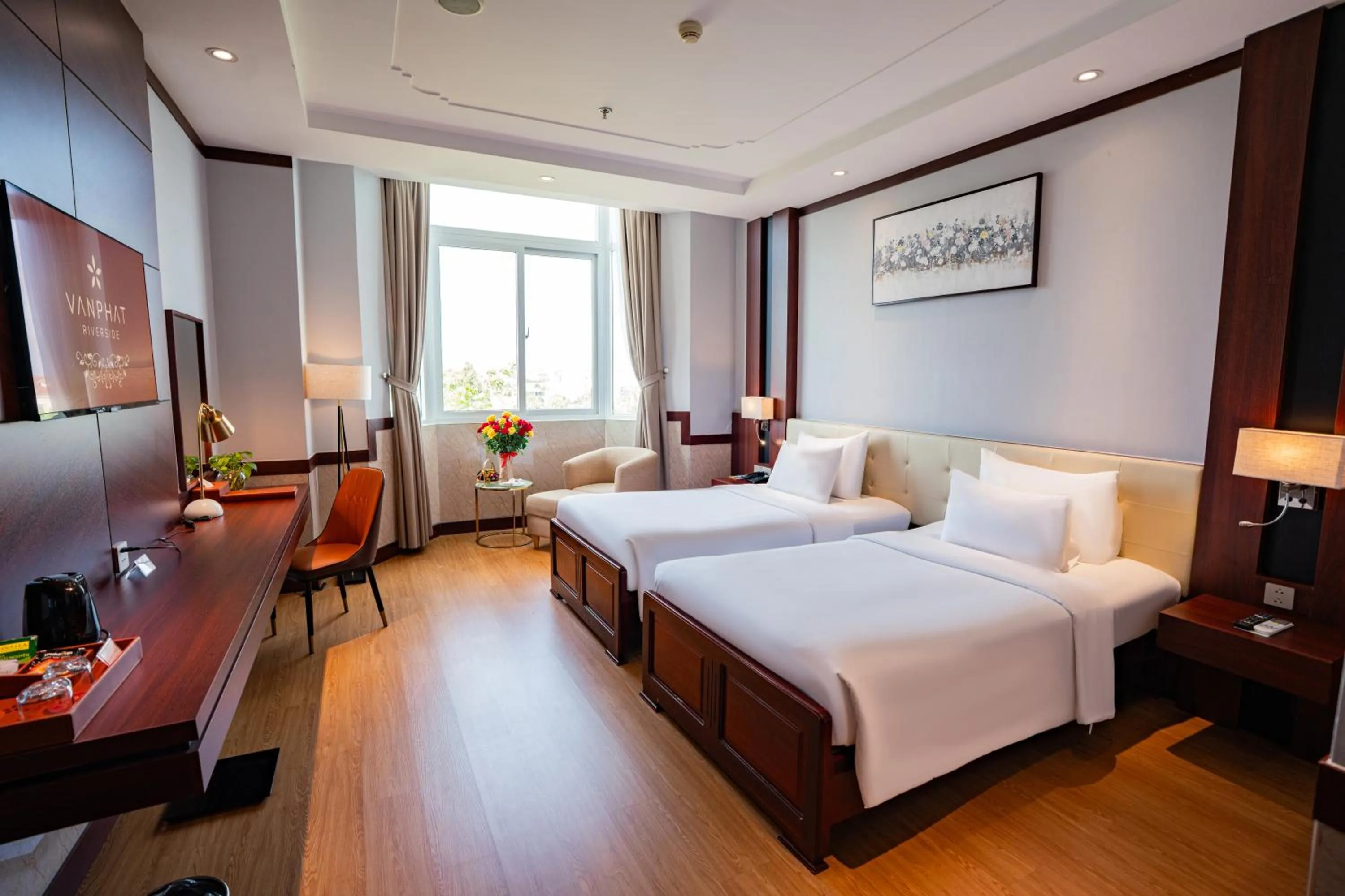 Photo of the whole room, Bed in Van Phat Riverside Hotel