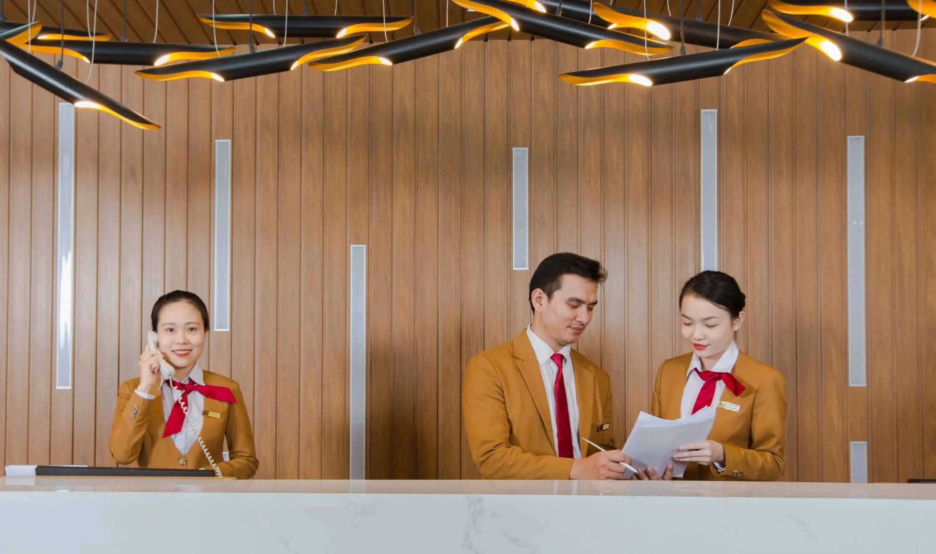 Staff in Van Phat Riverside Hotel