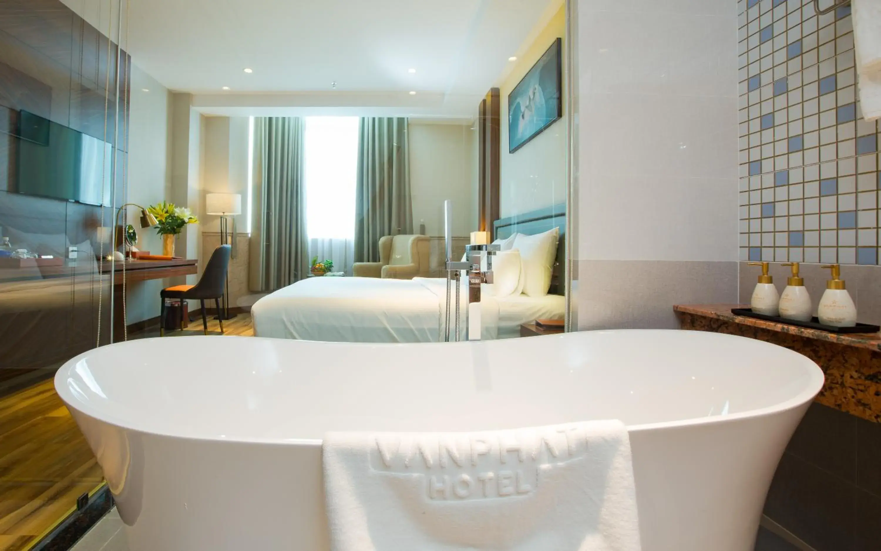 Bed in Van Phat Riverside Hotel Bed in Van Phat Riverside Hotel