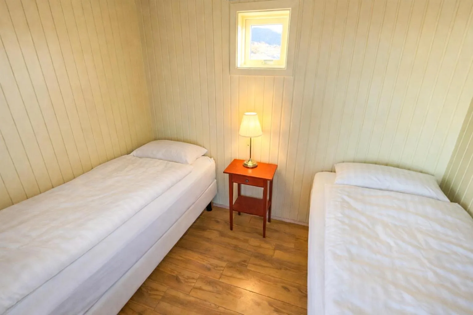 Bed in Fossatún Sunset Cottage