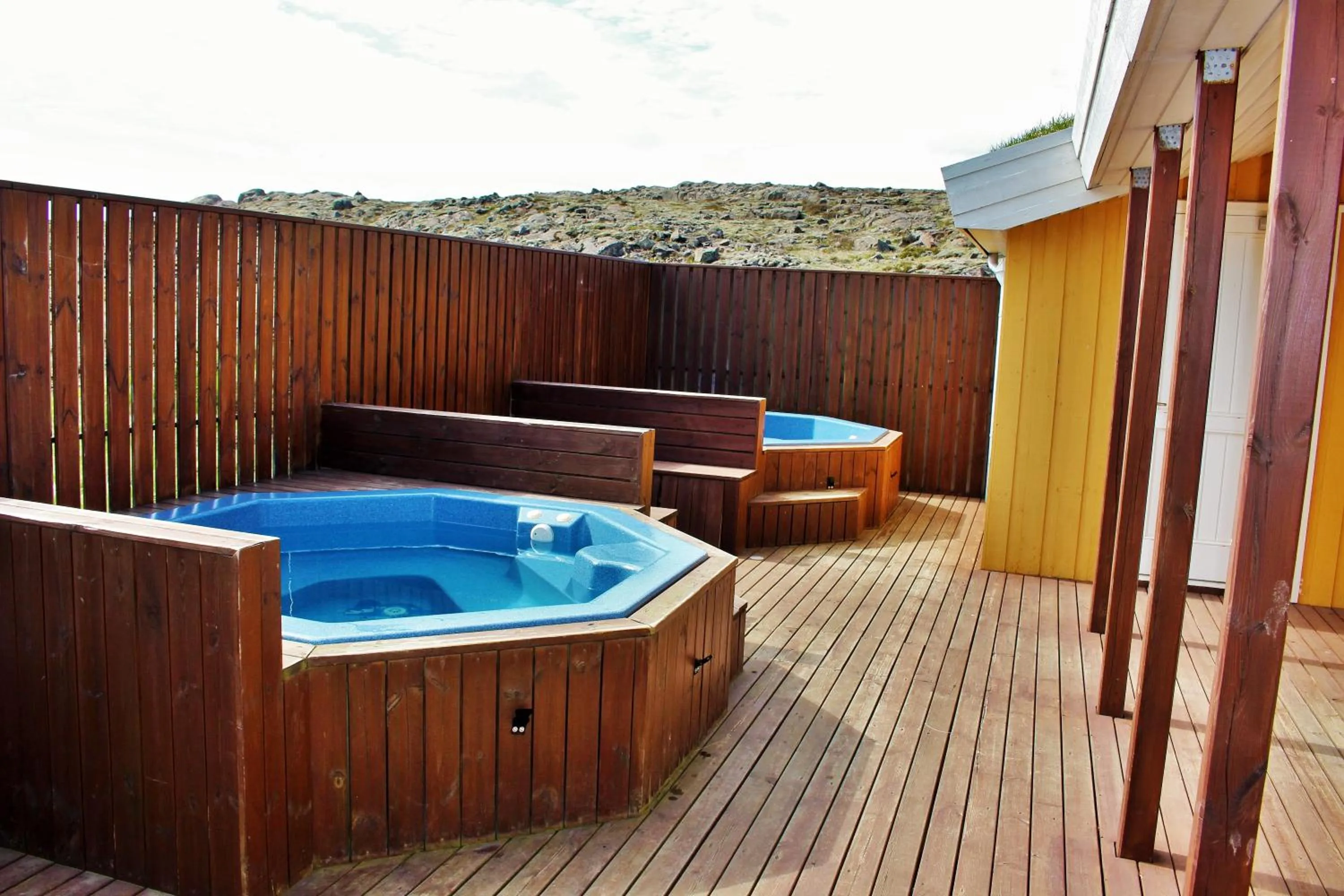Hot Tub in Fossatún Sunset Cottage