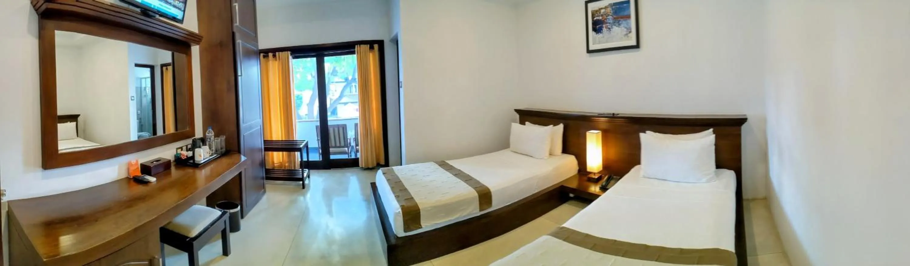 View (from property/room), Bed in Rajarata Hotel Anuradhapura