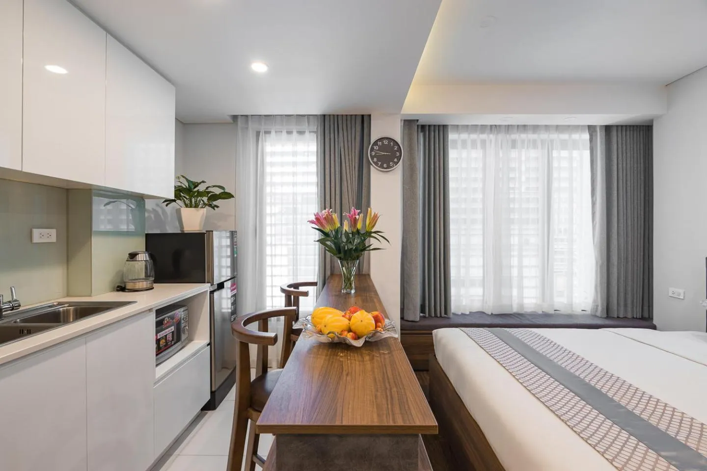 Bed in Narcissus Hotel & Apartment