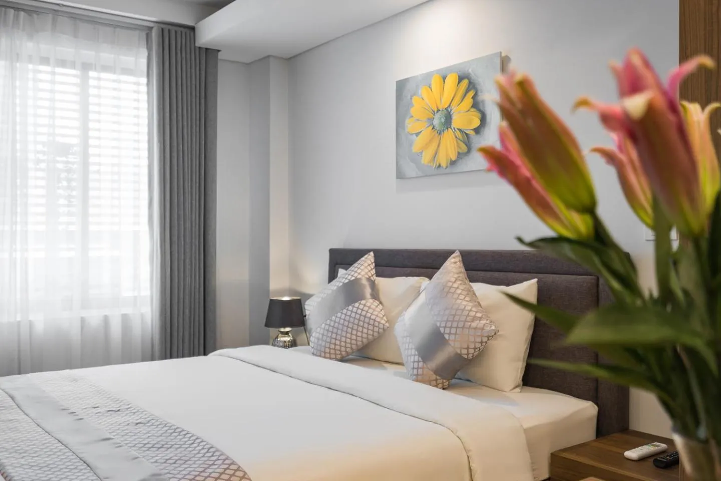 Bed in Narcissus Hotel & Apartment