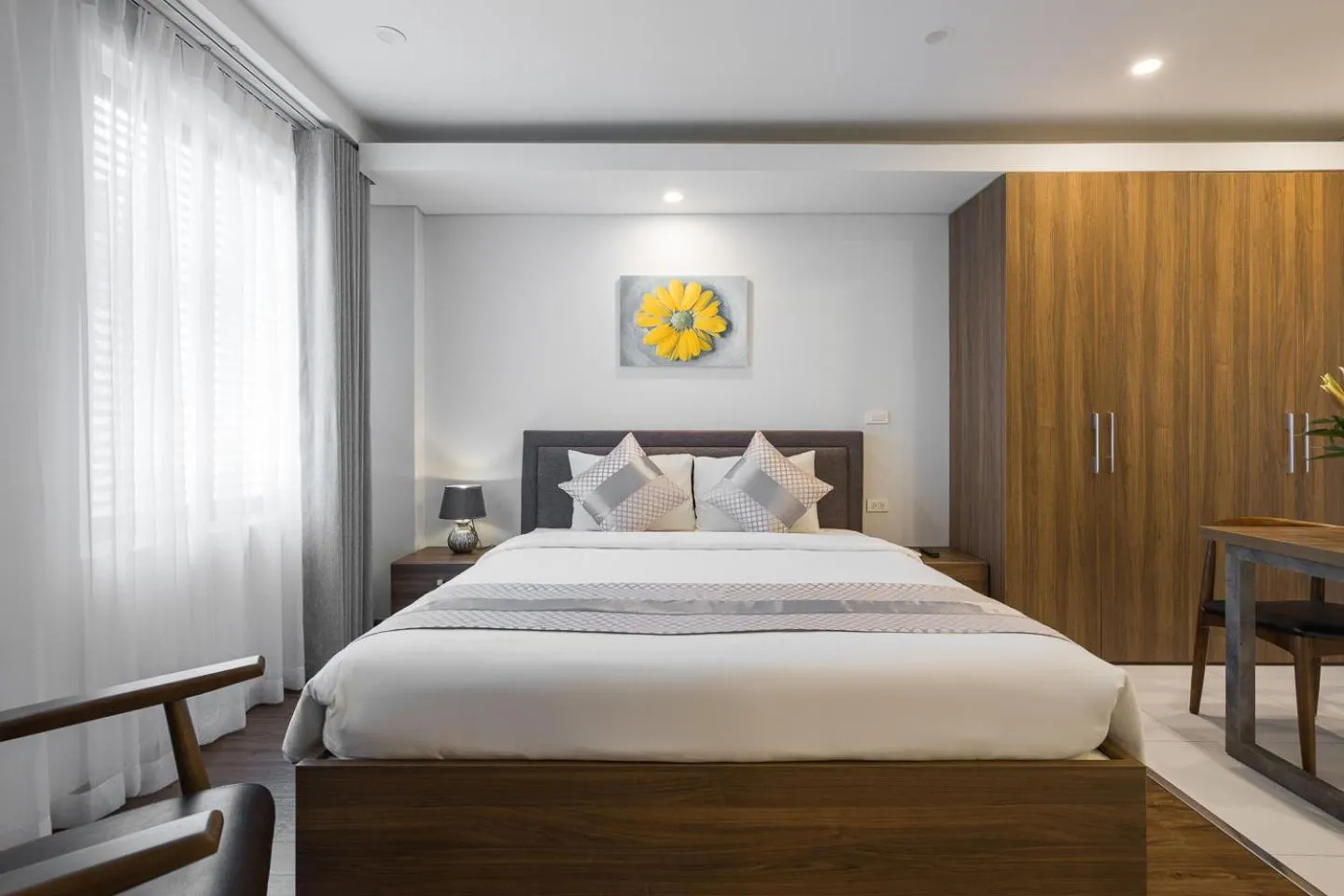 Bed in Narcissus Hotel & Apartment