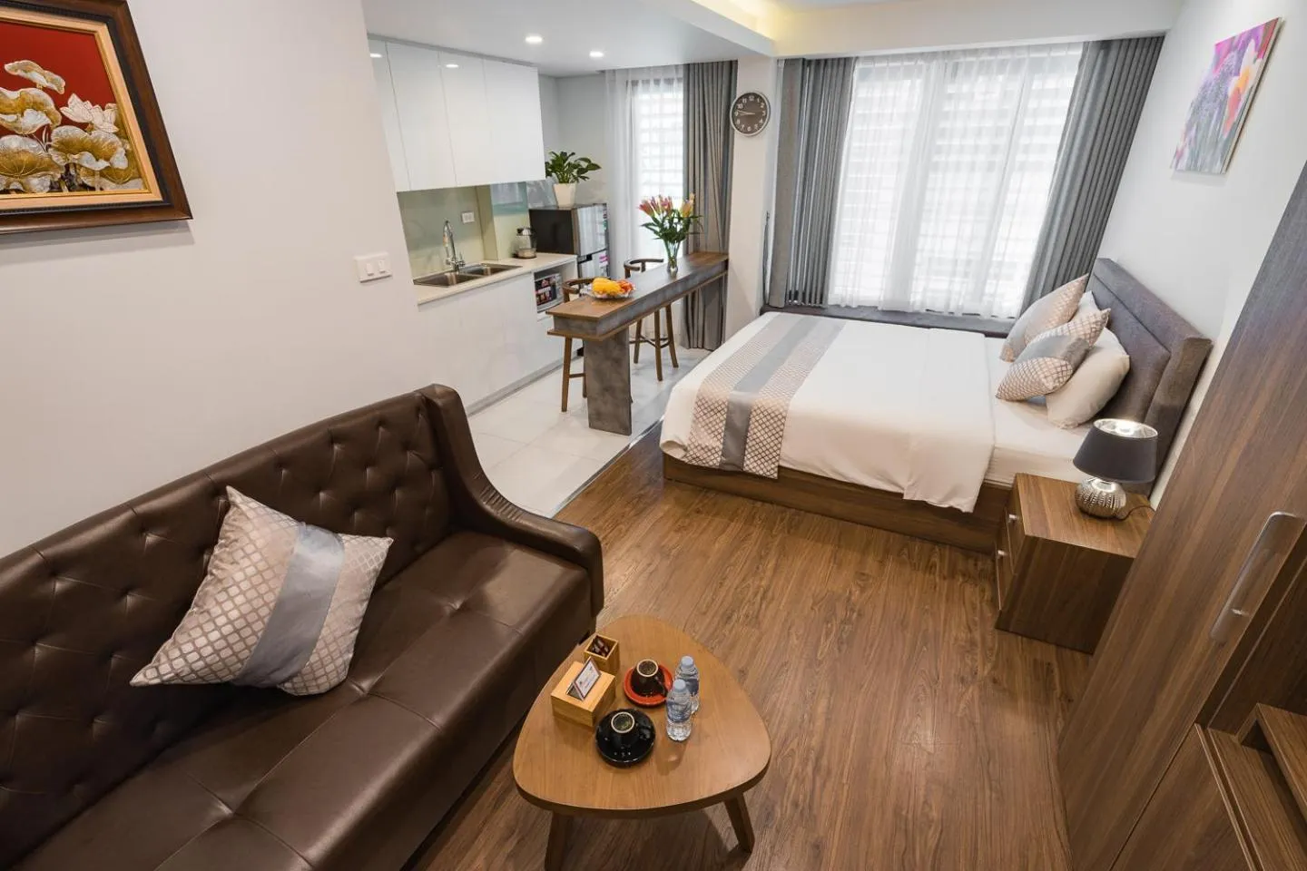 Bed in Narcissus Hotel & Apartment