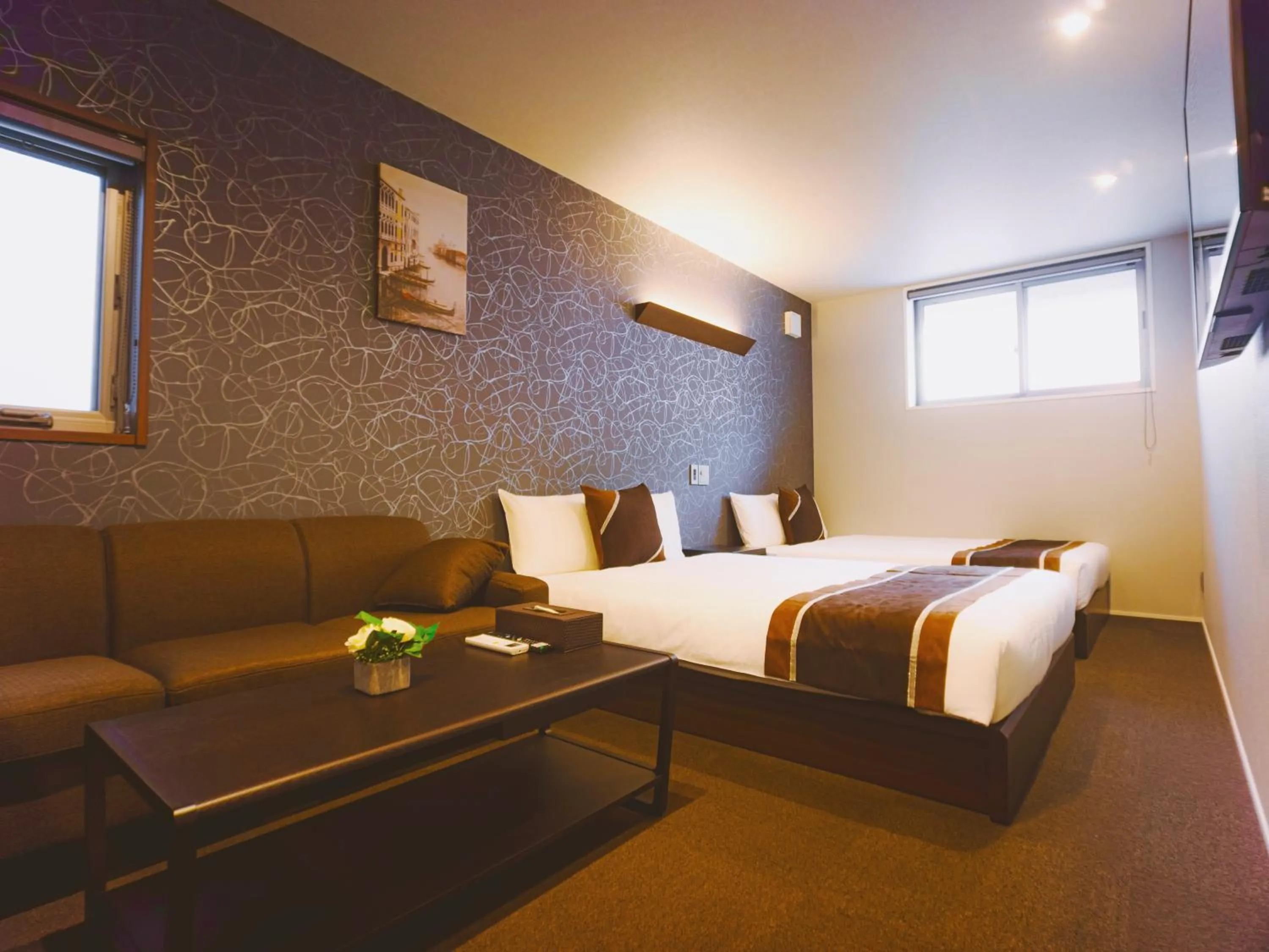 Photo of the whole room, Bed in GRAND BASE Hakata Bay