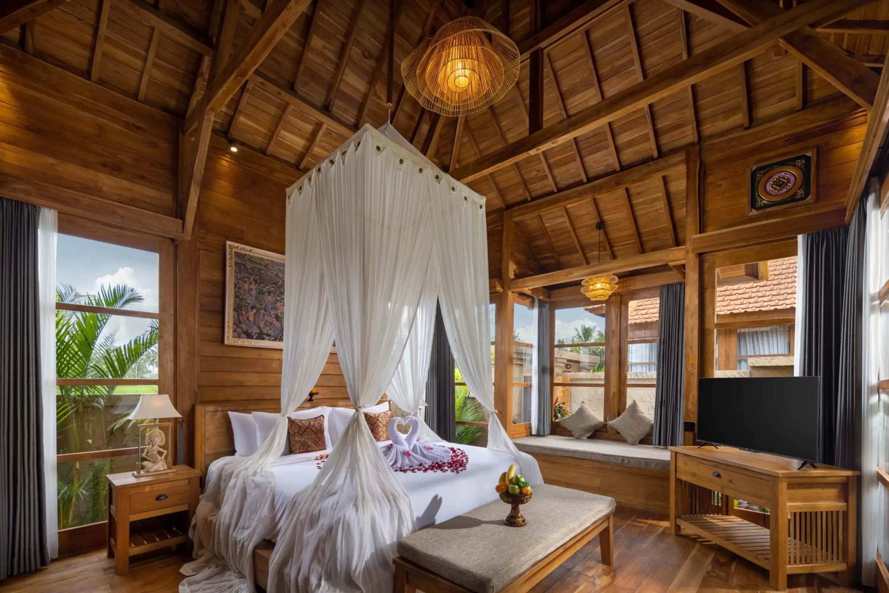 Bed in The Kalyana Ubud Resort Bed in The Kalyana Ubud Resort