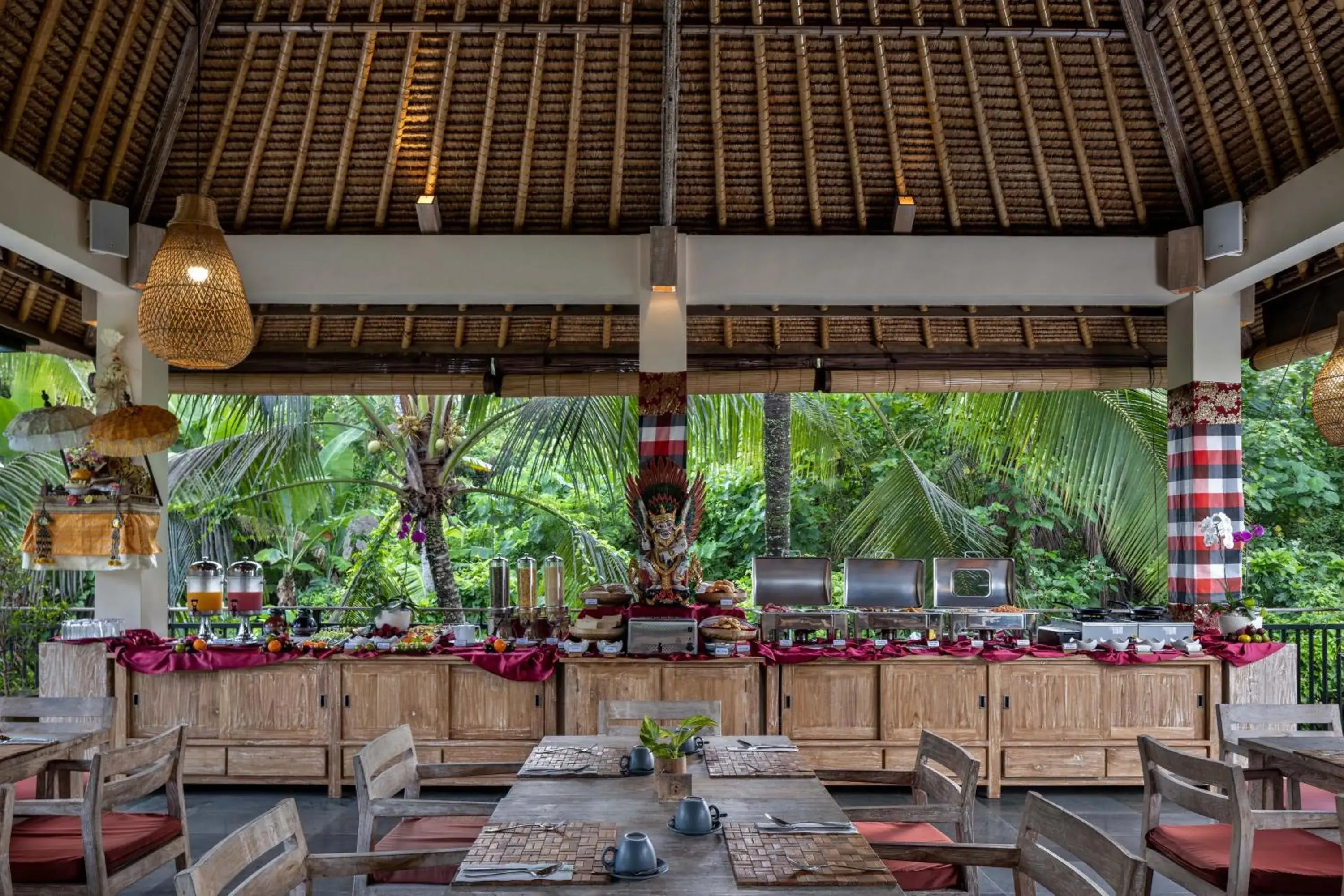 Buffet breakfast in The Kalyana Ubud Resort Buffet breakfast in The Kalyana Ubud Resort