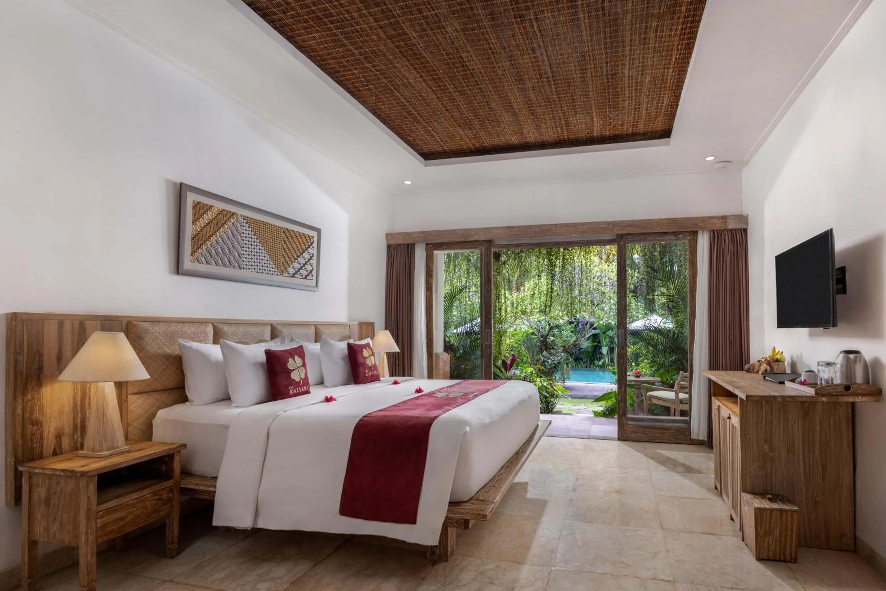 Bed in The Kalyana Ubud Resort
