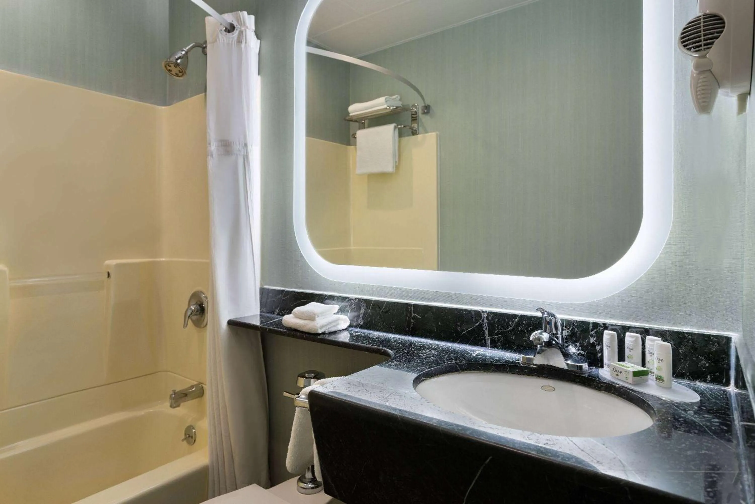 Shower in Ramada by Wyndham Bronx