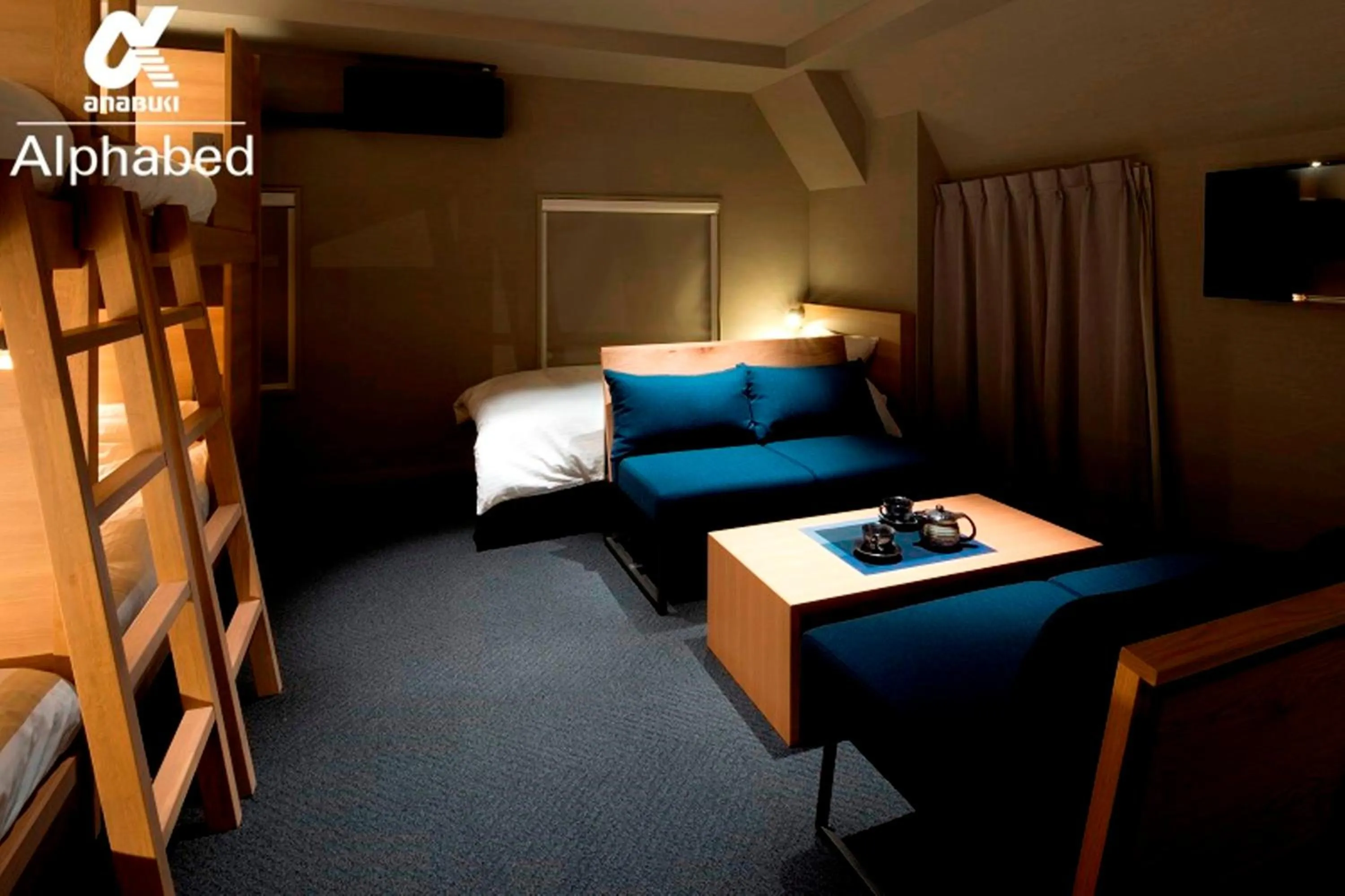 Bed in ALPHABED INN Takamatsuekimae