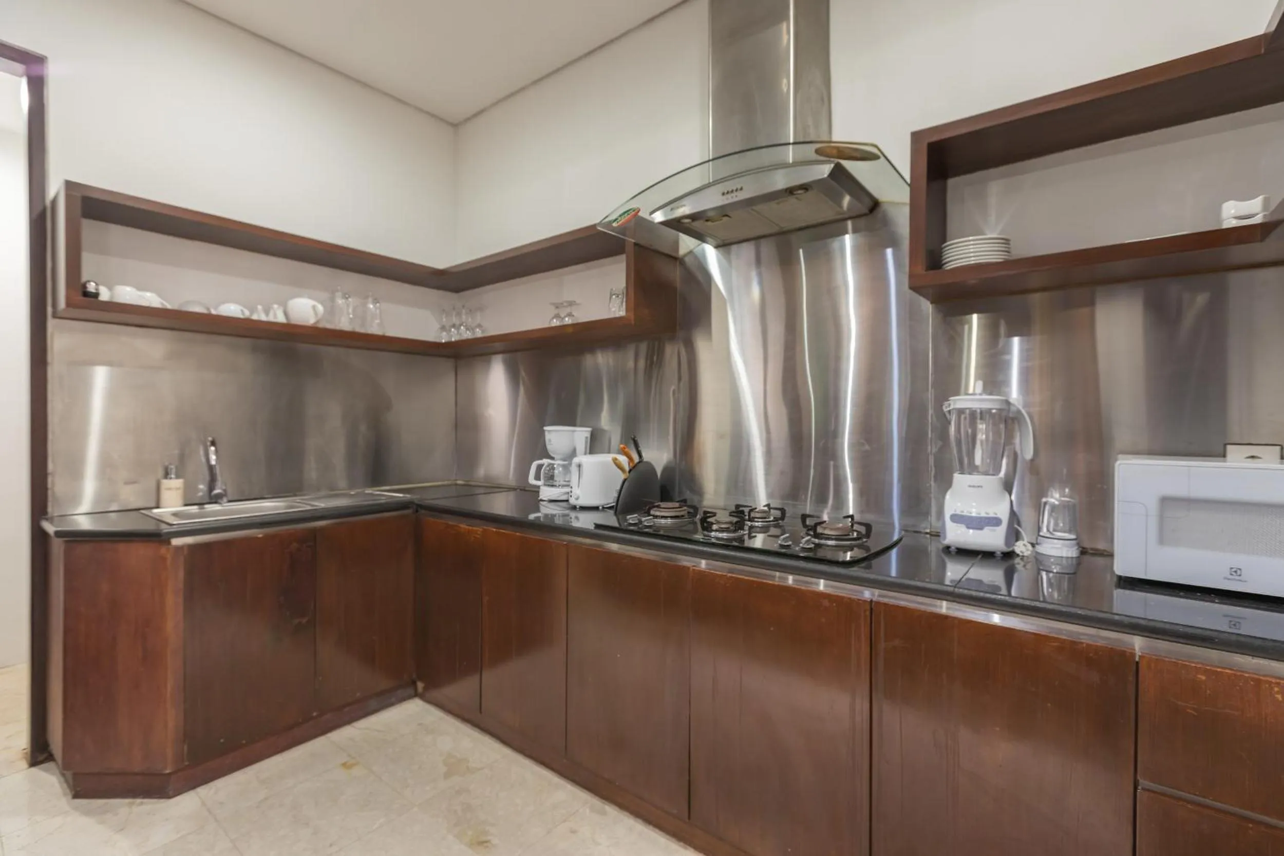 Kitchen or kitchenette in Villa Litera Seminyak Bali