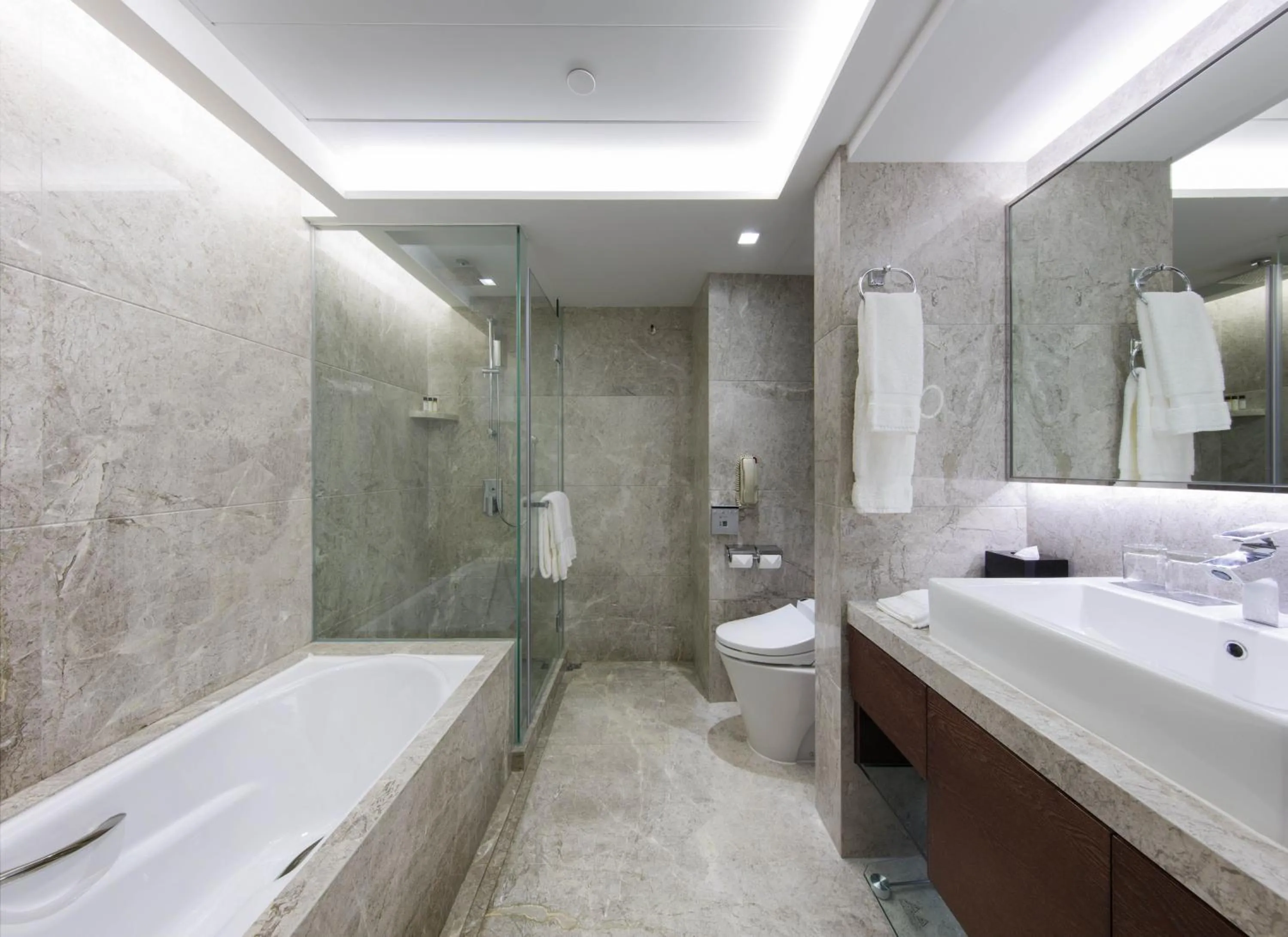 Shower in New World Millennium Hong Kong Hotel