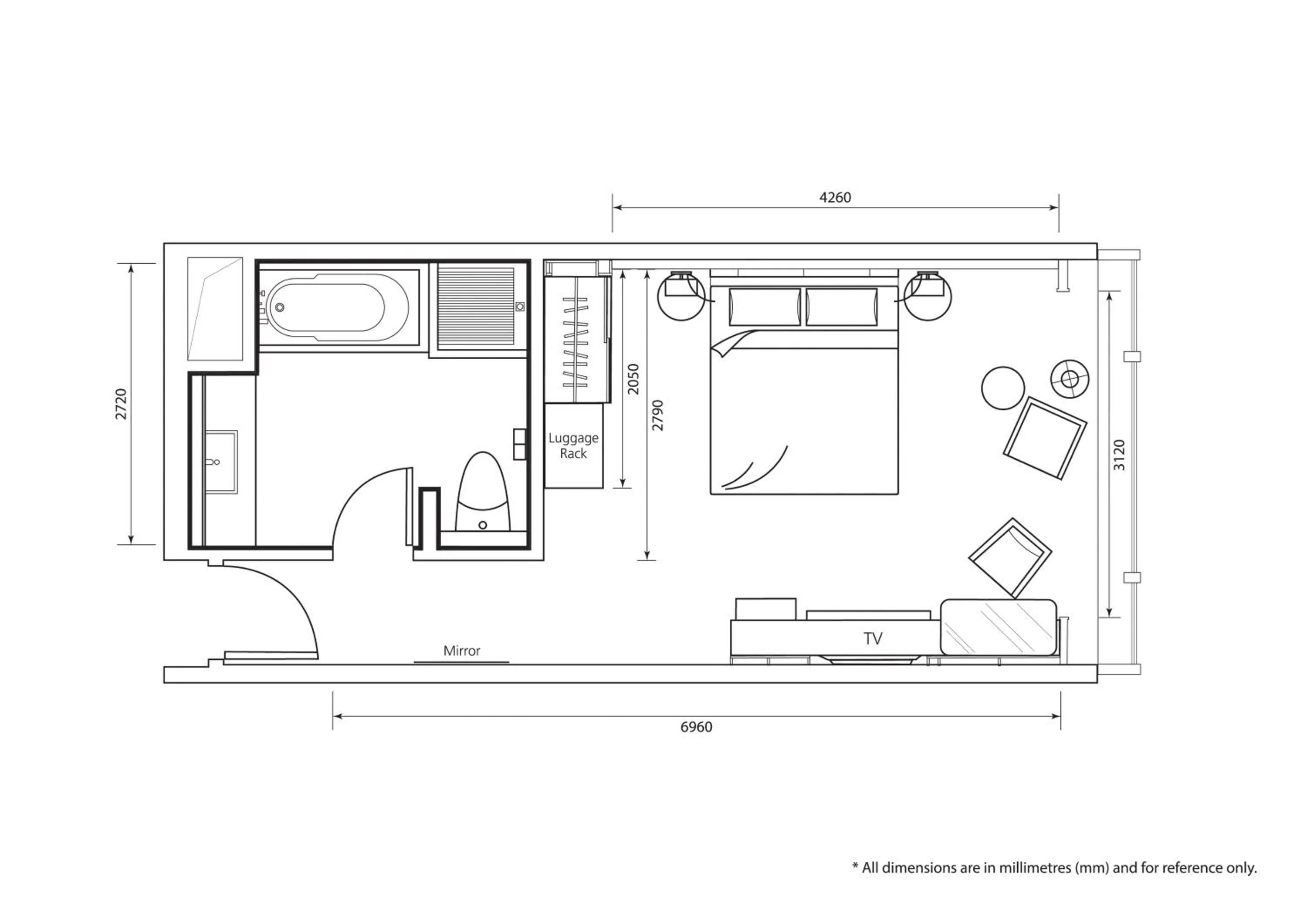 Floor plan in New World Millennium Hong Kong Hotel
