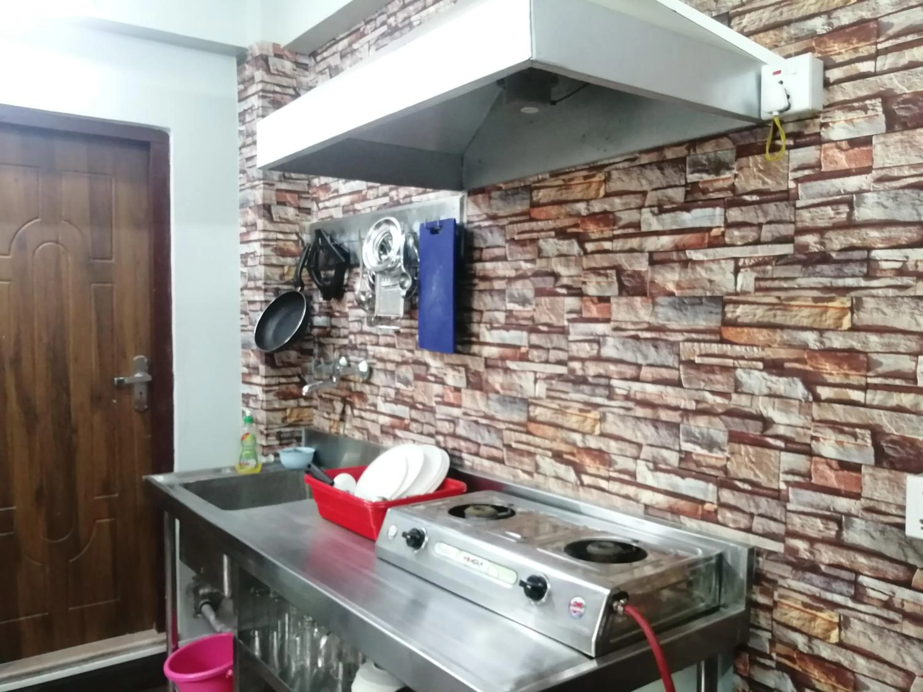 Kitchen or kitchenette in Hotel Nepal Bhumi