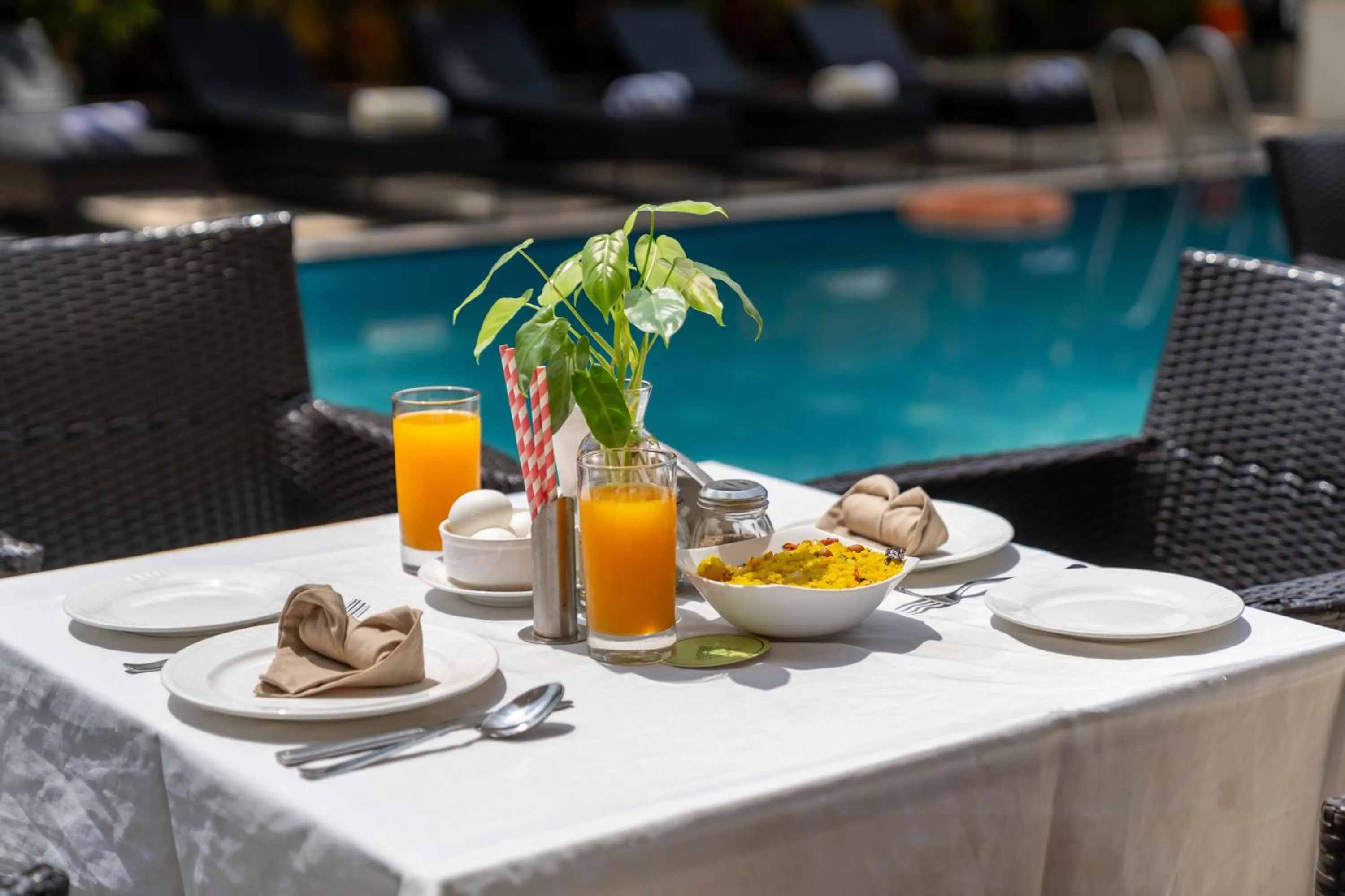 Pool view in De Alturas Resort