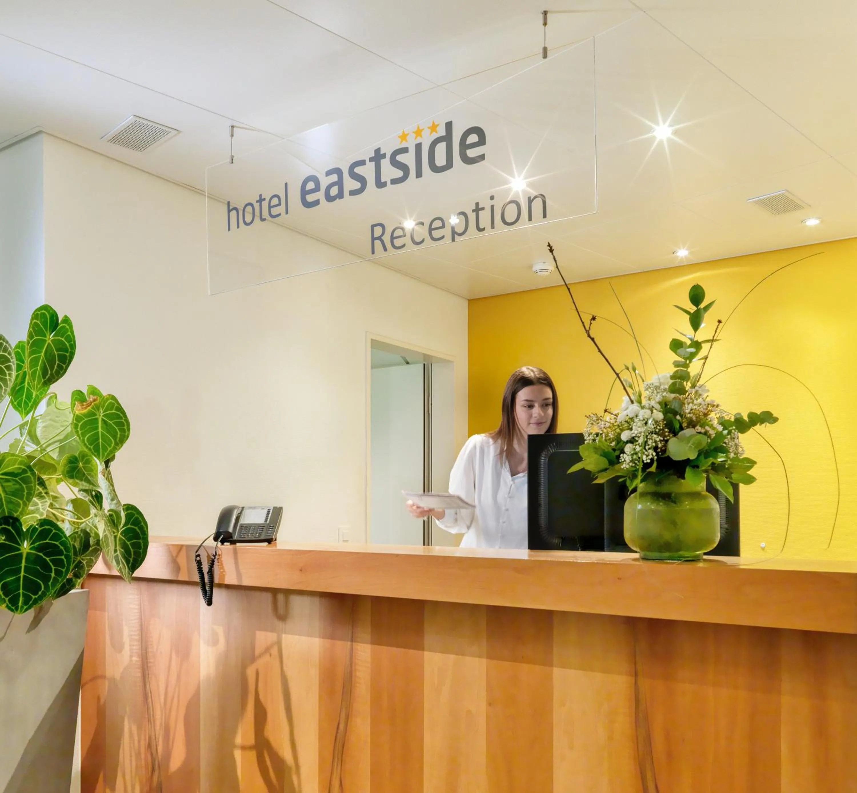 Lobby or reception in Hotel Eastside (free parking garage)