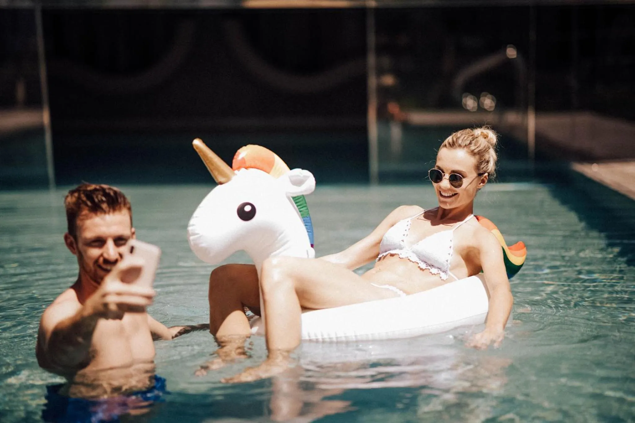 Swimming pool in Panoramahotel Am Sonnenhang