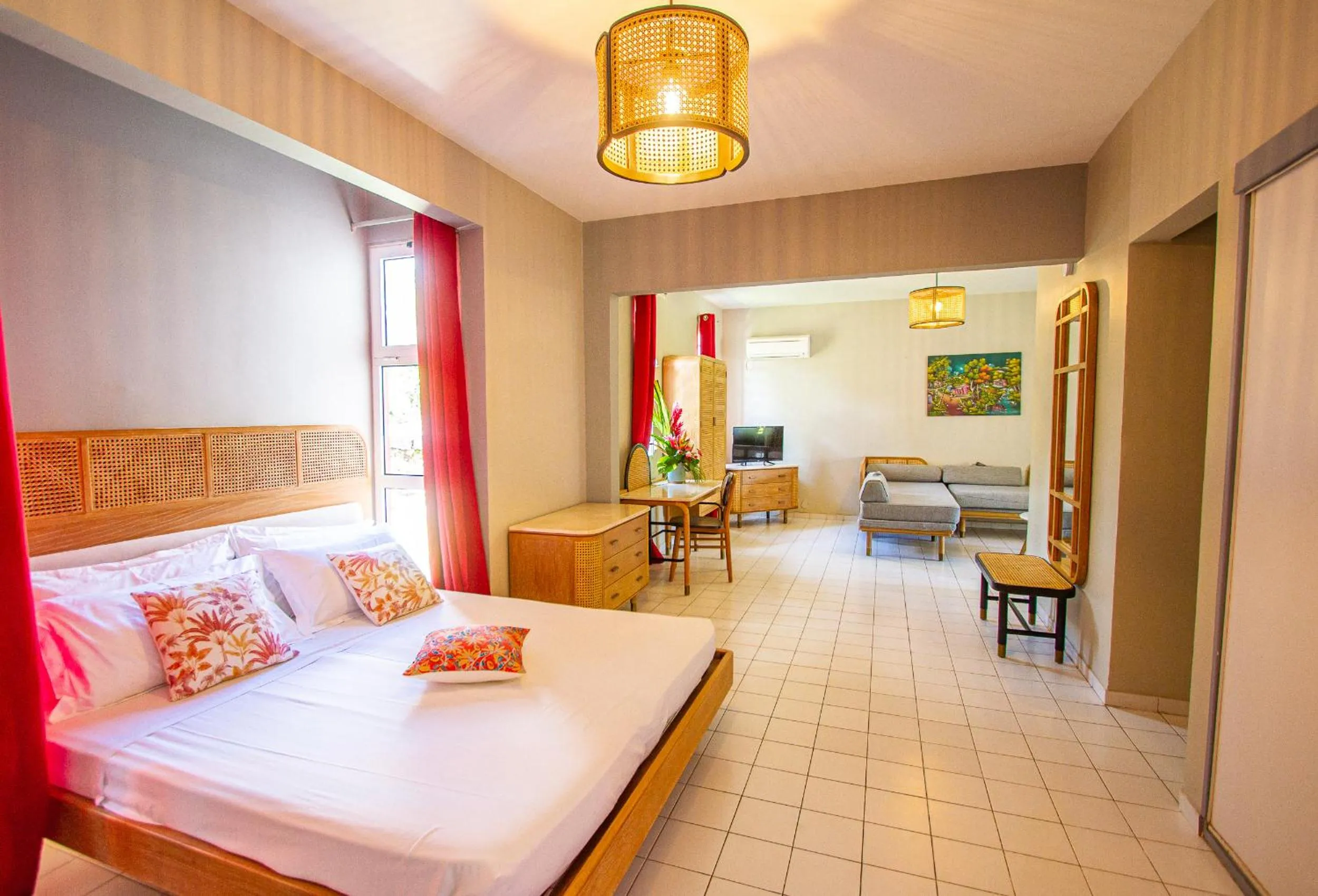 Bed in Résidence Le Vallon Guadeloupe Parc Piscine Appartements & Studios