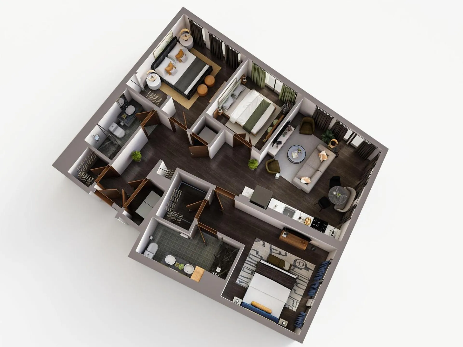 Floor plan in Luxury Furnished Apartments by Hyatus Downtown at Yale