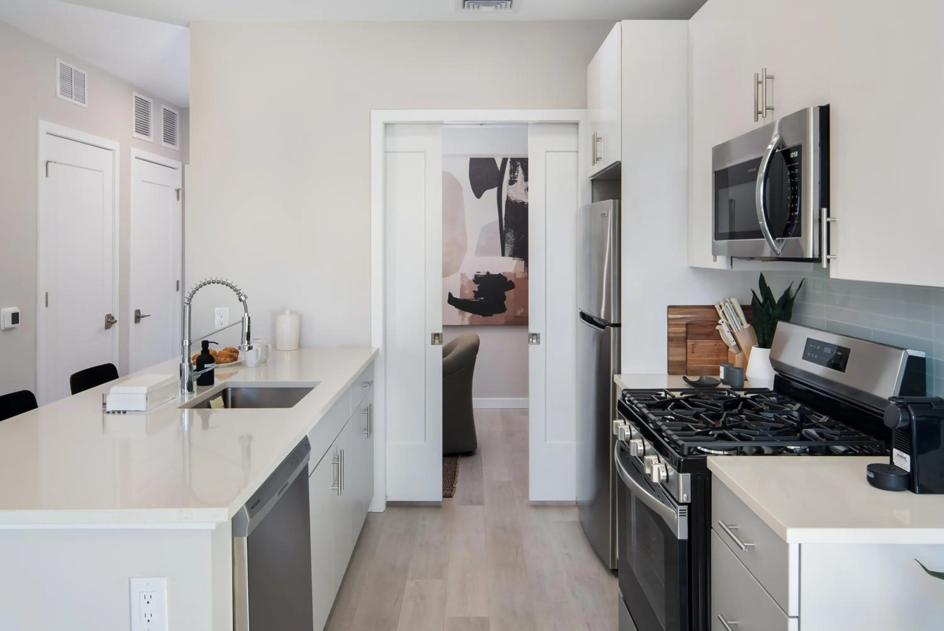 kitchen in Luxury Furnished Apartments by Hyatus Downtown at Yale
