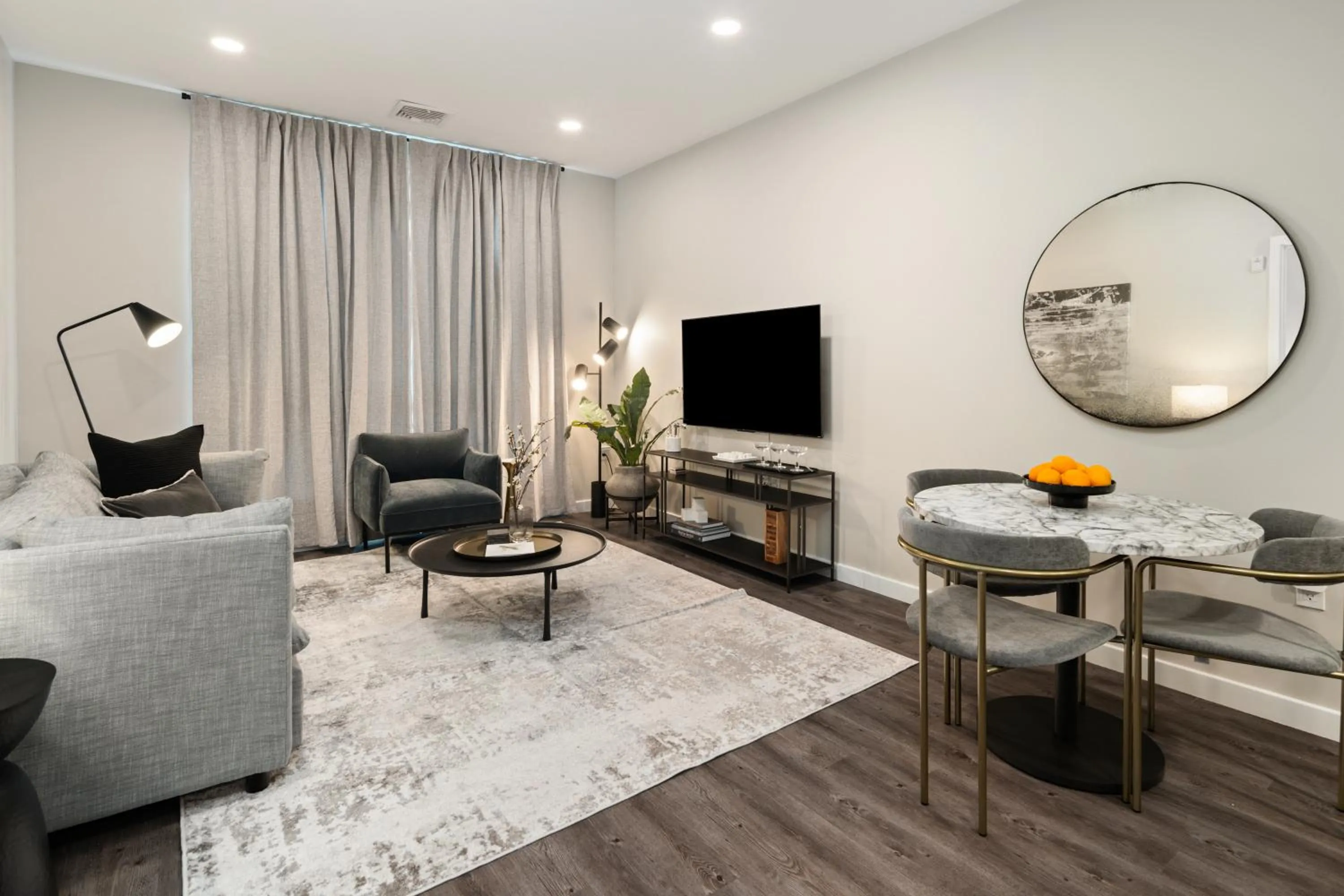 Living room in Luxury Furnished Apartments by Hyatus Downtown at Yale