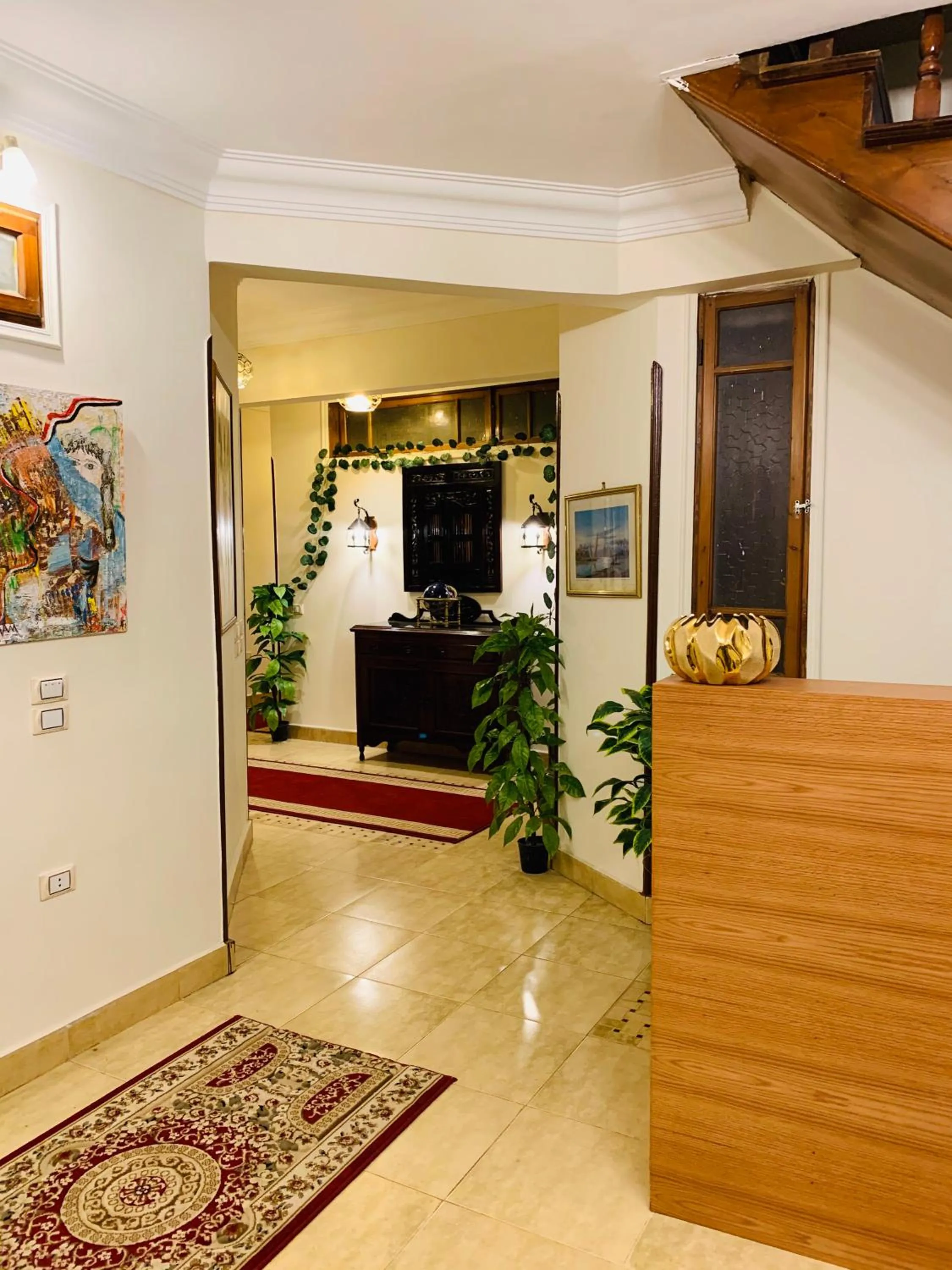 Lobby or reception in Draz pyramids view Bed & breakfast