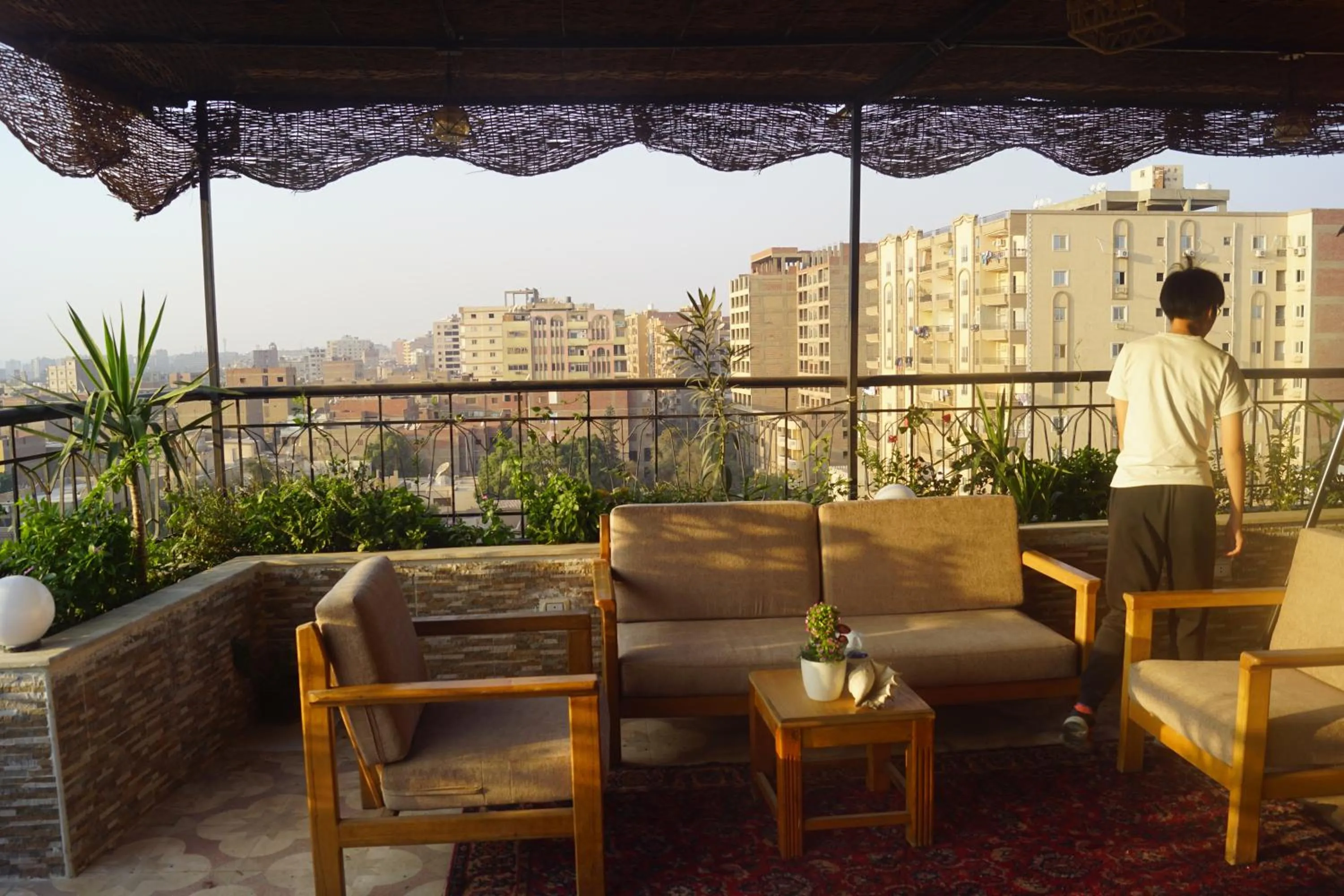 Patio in Draz pyramids view Bed & breakfast