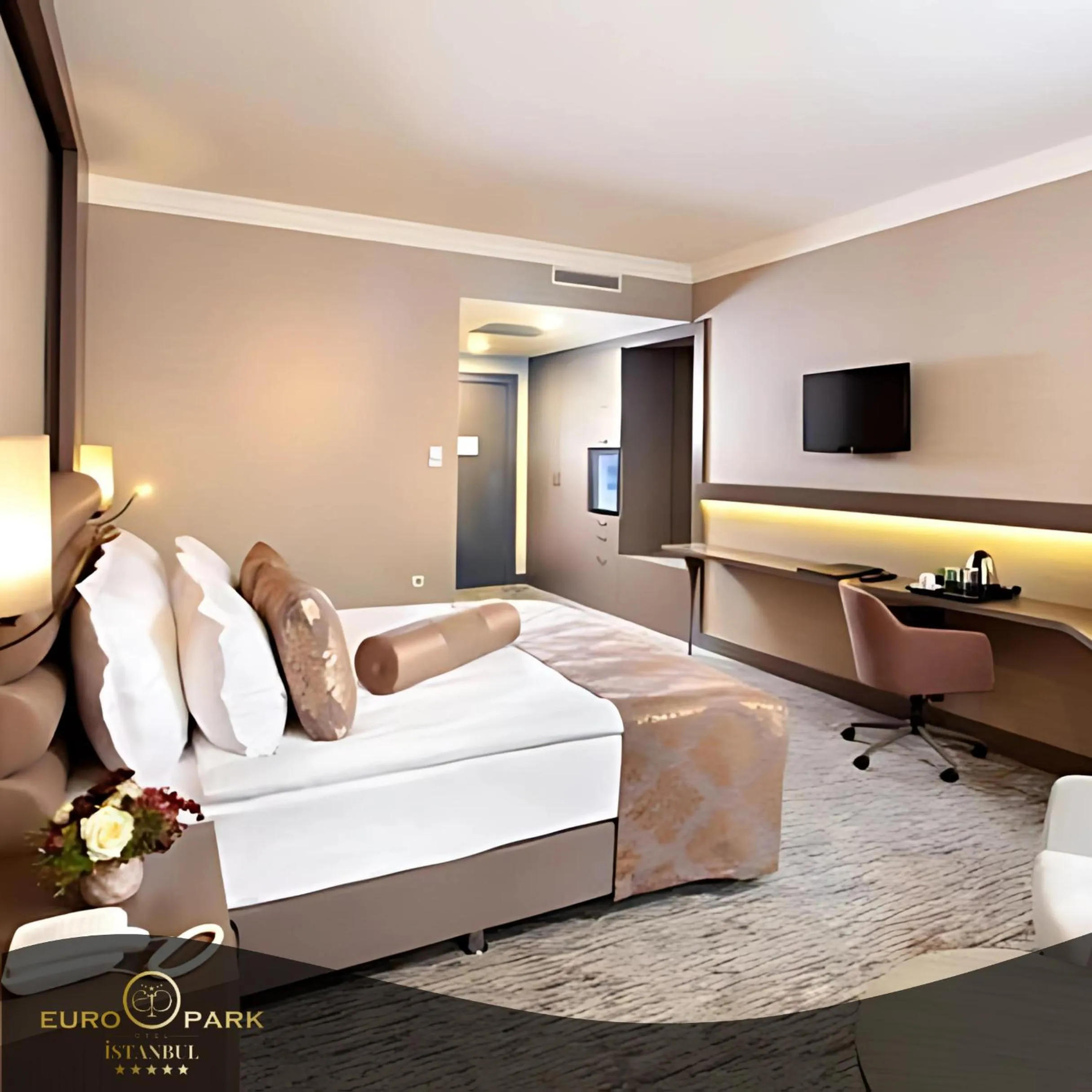 Bed in Euro Park Otel