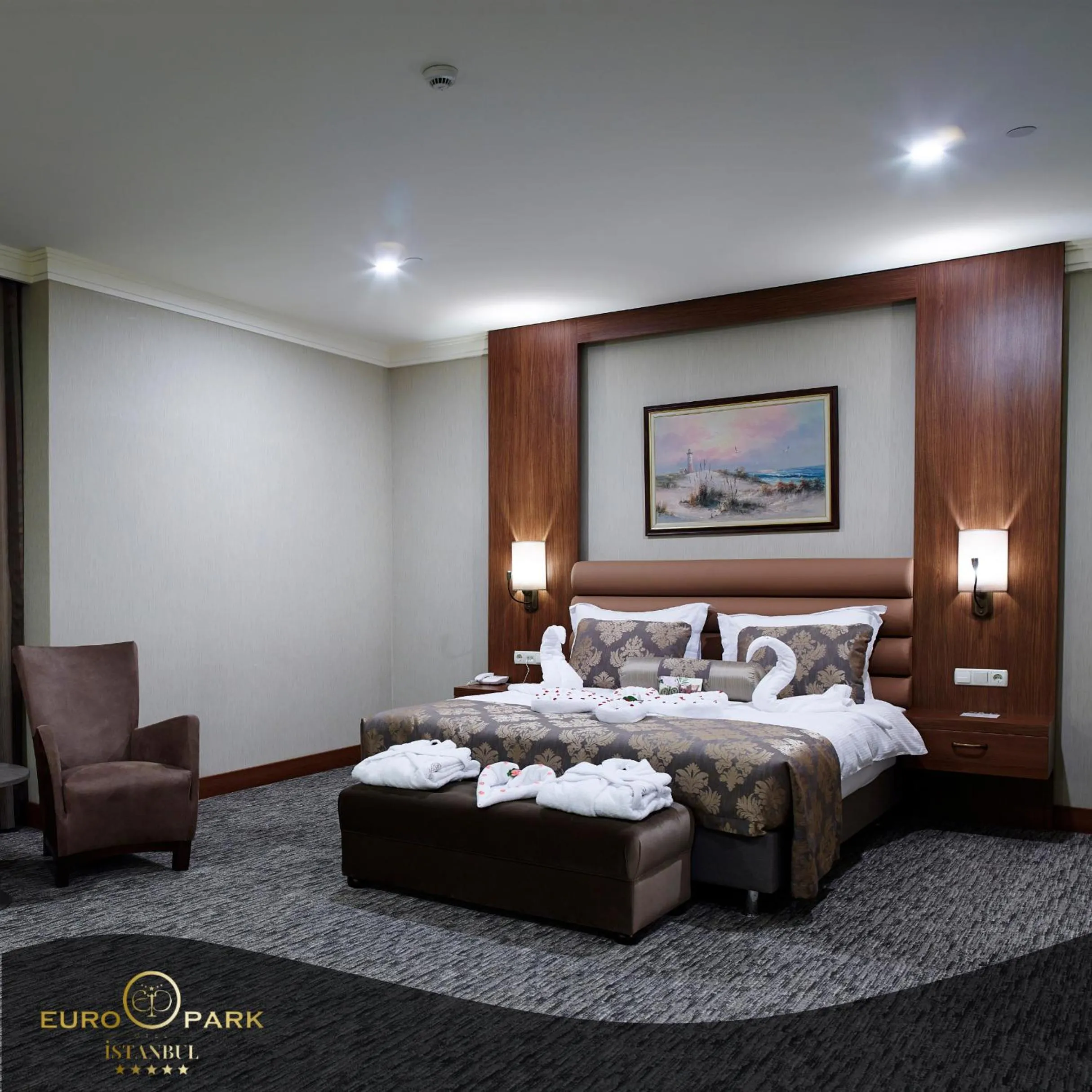 Bed in Euro Park Otel