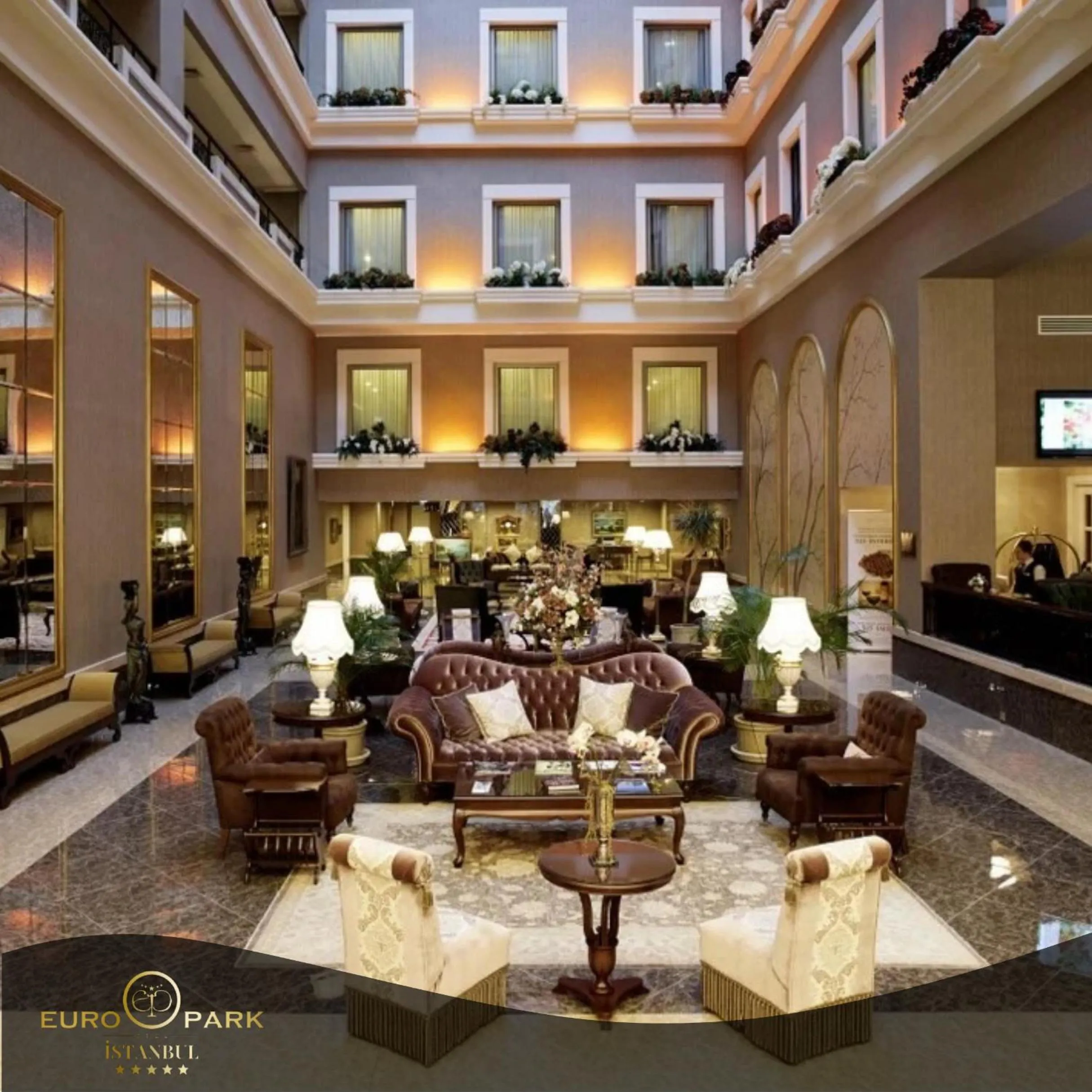 Lobby or reception in Euro Park Otel