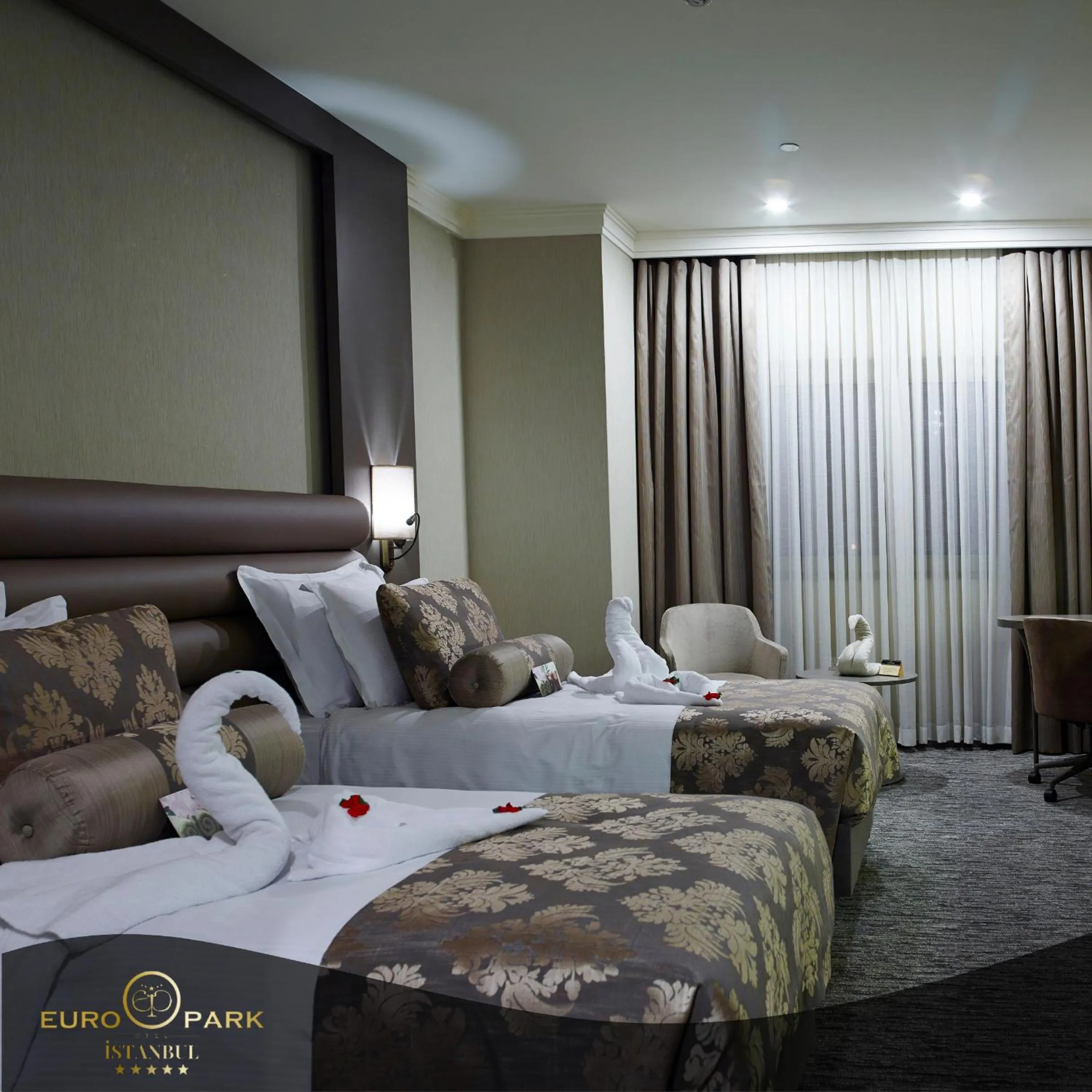 Bed in Euro Park Otel