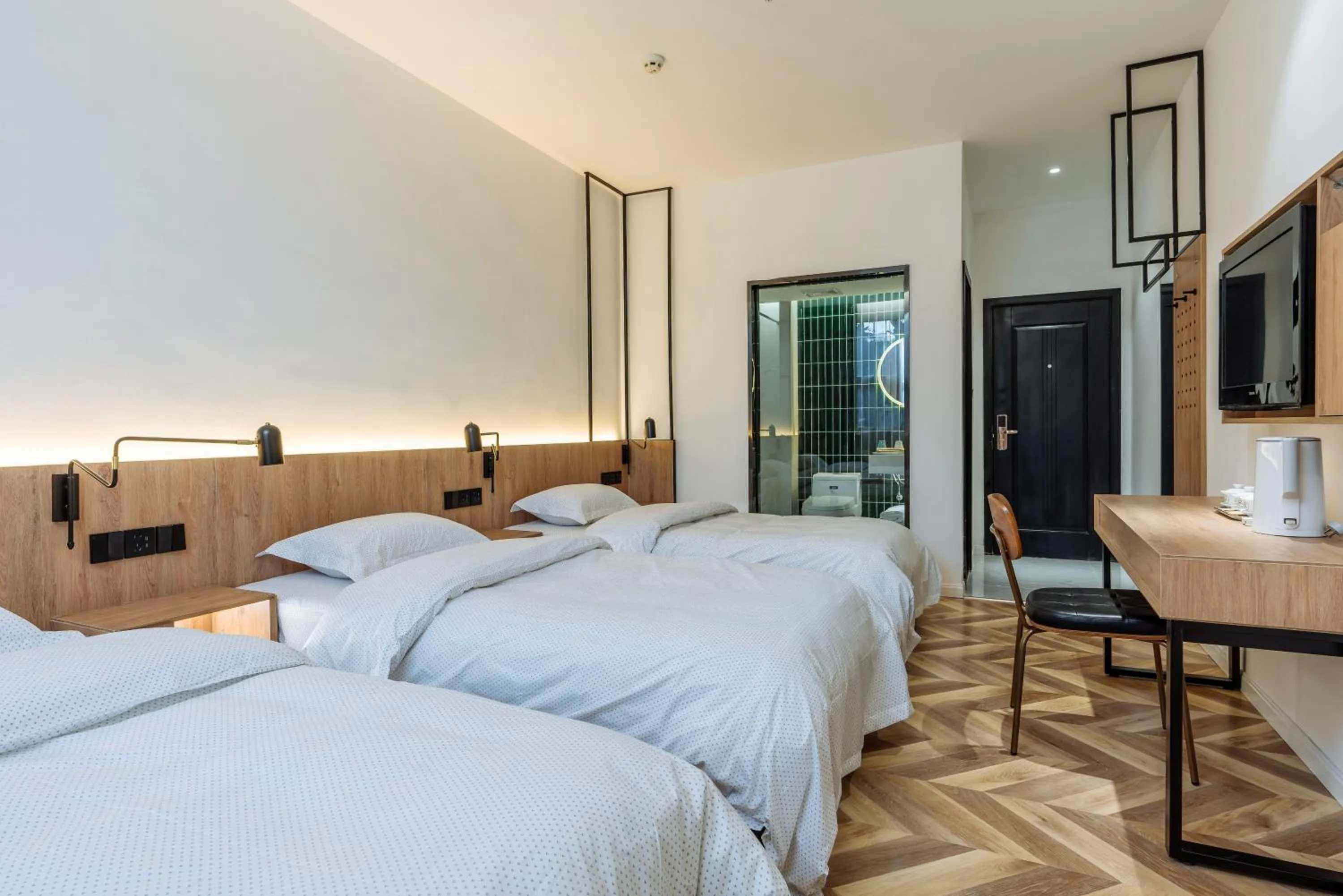 Photo of the whole room, Bed in Chengdu Local Tea Hostel - Short Walk To Taikooli - Chill & Social Coffee Lounge - Metro downstairs - Free Activities - Friendly English Speaking Staff - Tibet, Panda, Buddha & Snow Mountain Tours