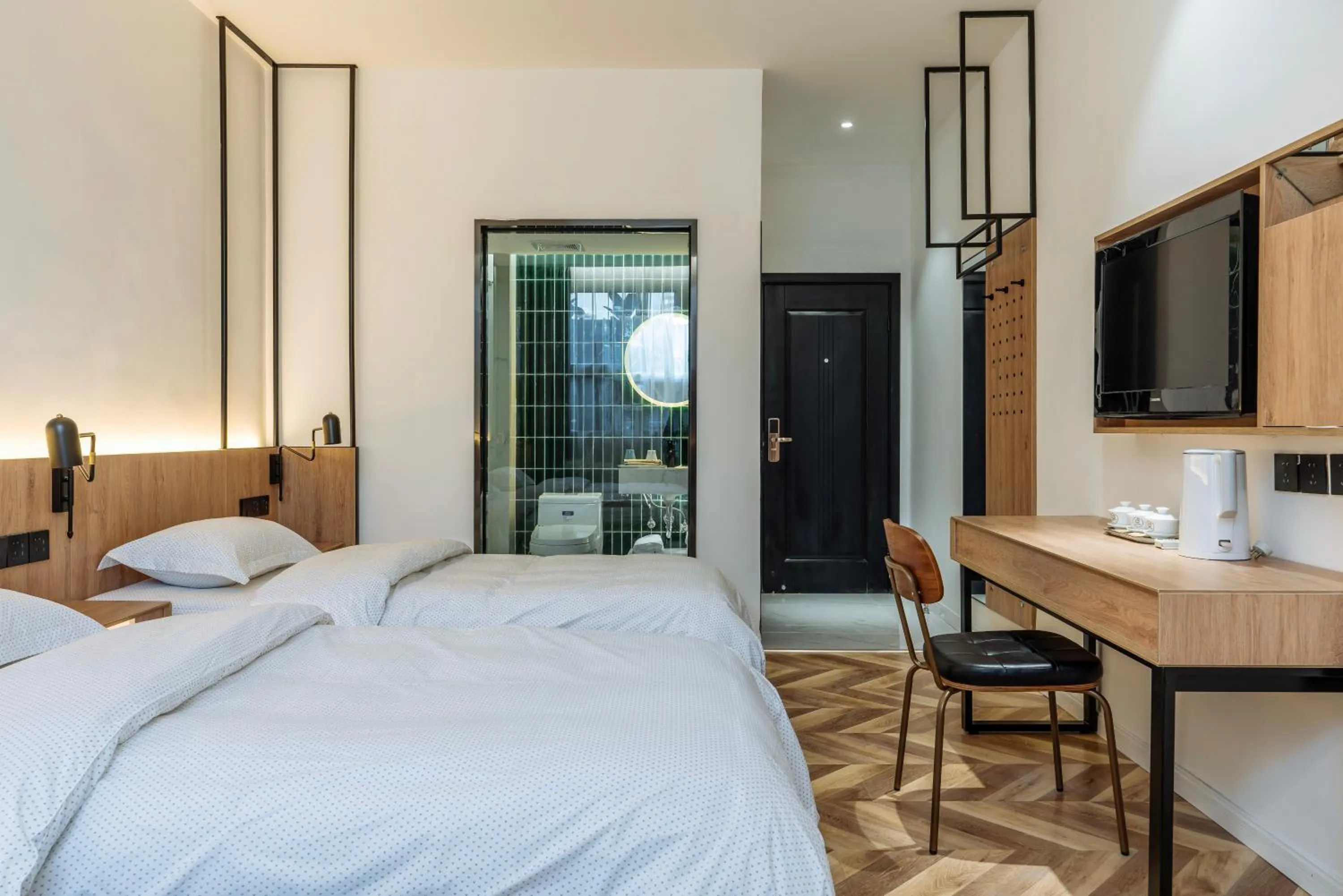 Photo of the whole room, Bed in Chengdu Local Tea Hostel - Short Walk To Taikooli - Chill & Social Coffee Lounge - Metro downstairs - Free Activities - Friendly English Speaking Staff - Tibet, Panda, Buddha & Snow Mountain Tours