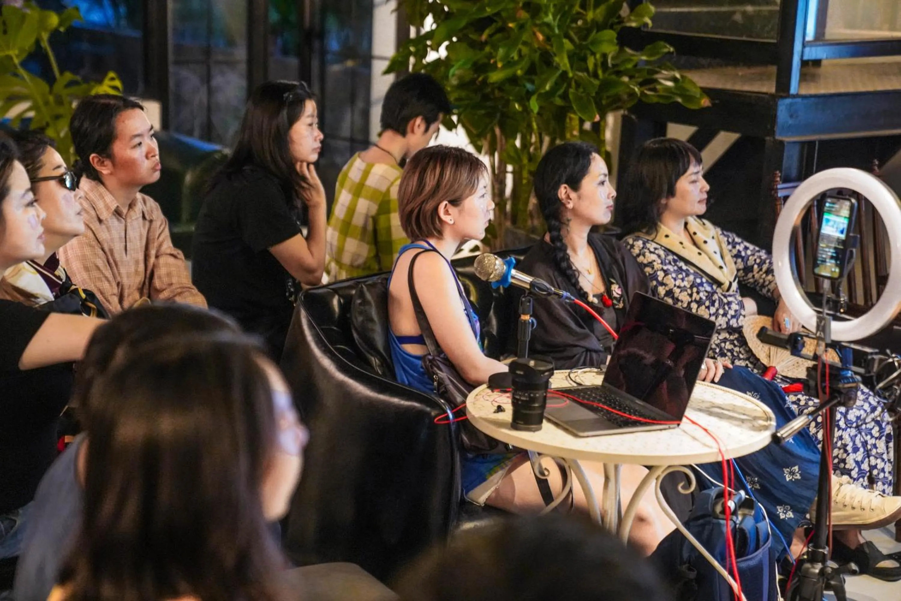 group of guests in Chengdu Local Tea Hostel - Short Walk To Taikooli - Chill & Social Coffee Lounge - Metro downstairs - Free Activities - Friendly English Speaking Staff - Tibet, Panda, Buddha & Snow Mountain Tours