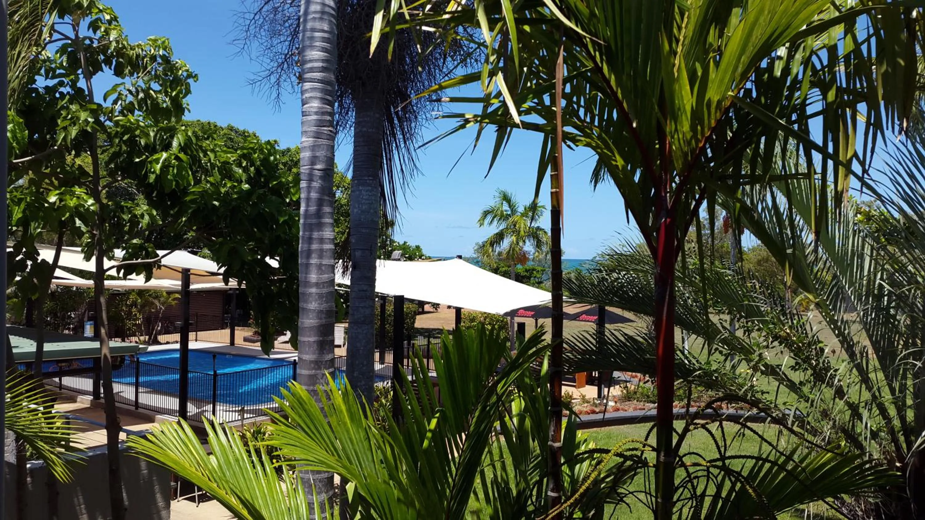 Pool view in Walkabout Lodge