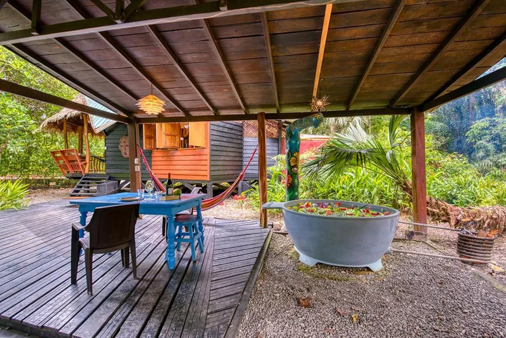Patio in Tree House Beachfront Lodge