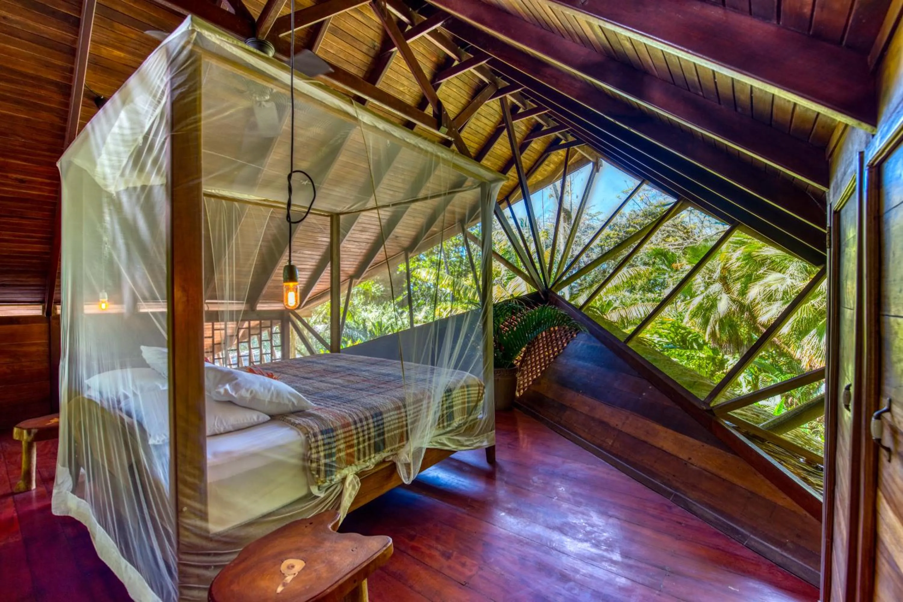 Bedroom, Bed in Tree House Beachfront Lodge